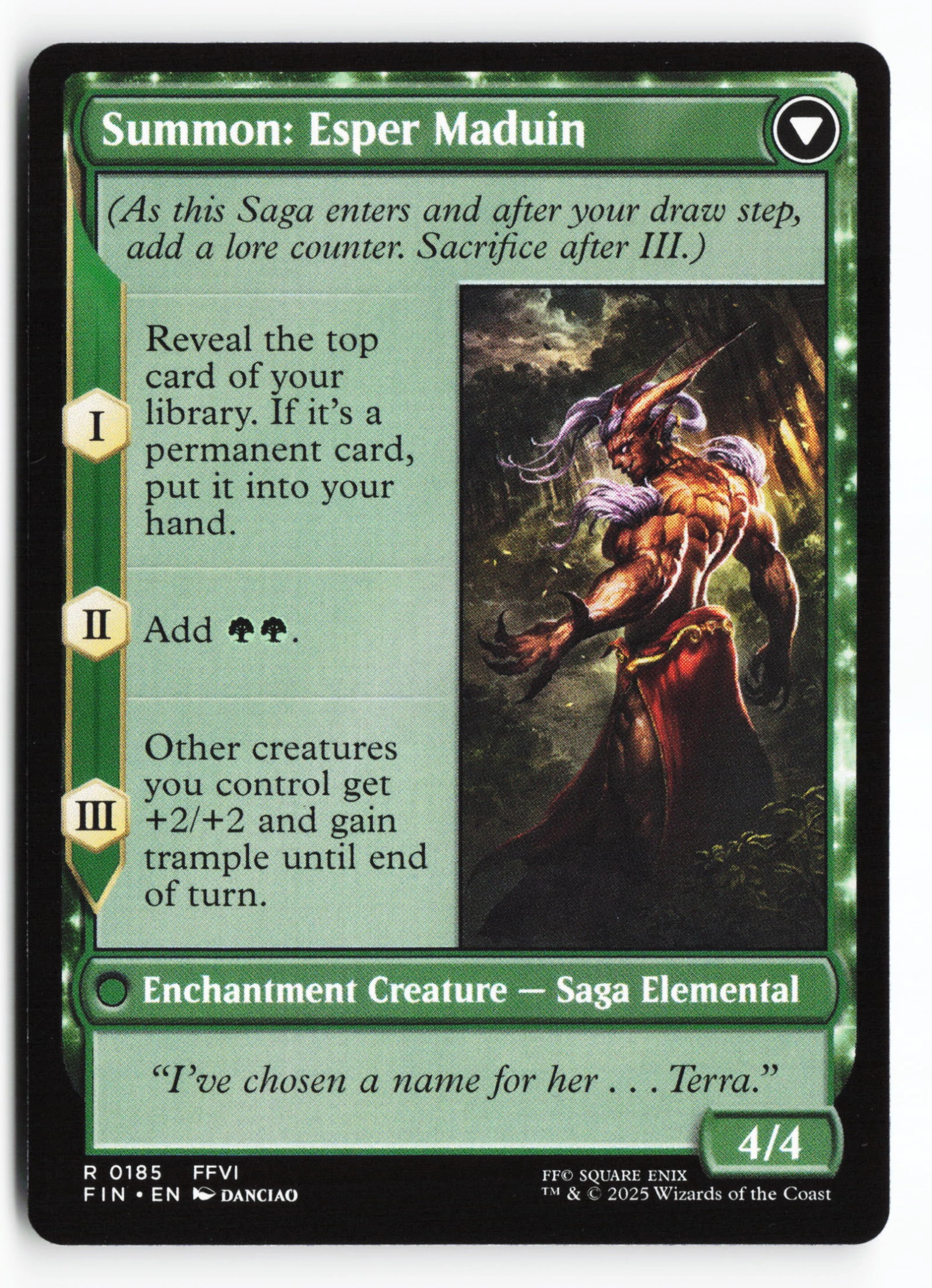 Esper Origins // Summon: Esper Maduin (FIN 185) — Achterkant