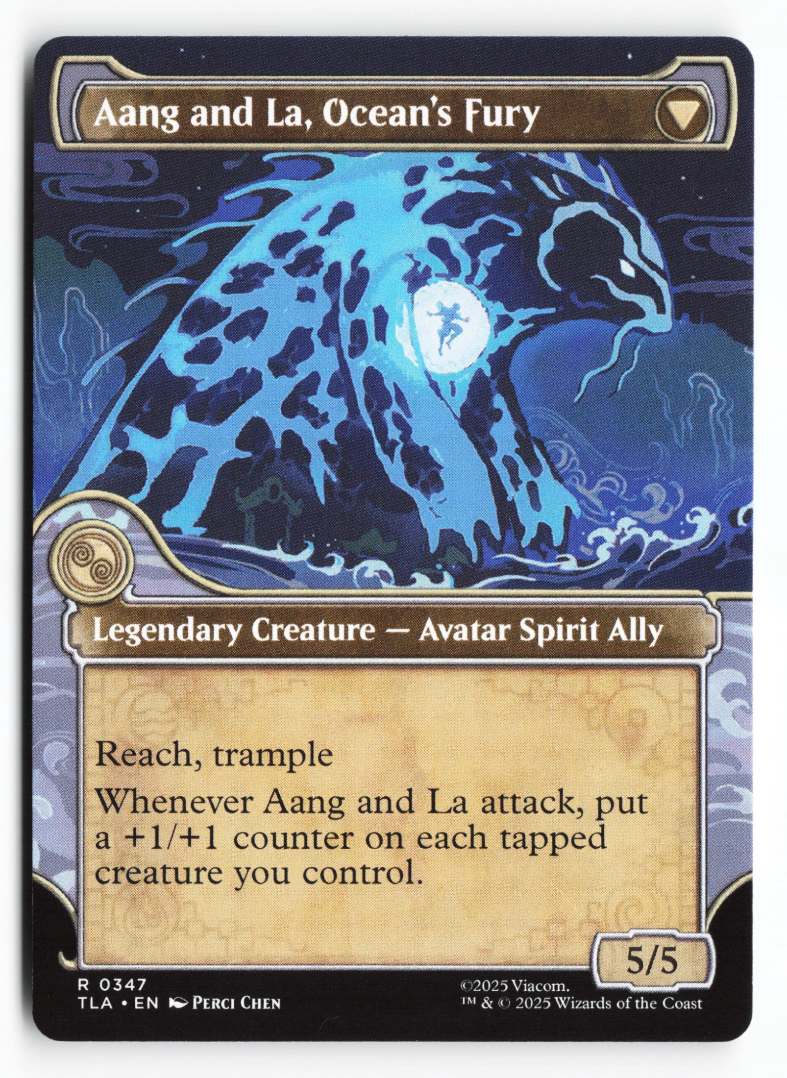 Aang, Swift Savior // Aang and La, Ocean's Fury (TLA 347) — Achterkant