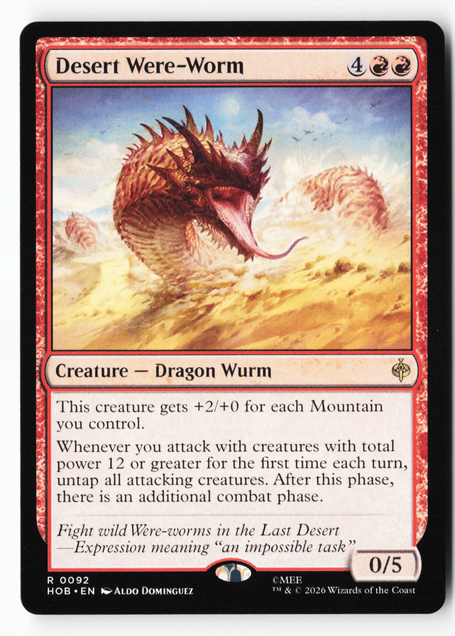 Desert Were-Worm (HOB 092) — Voorkant