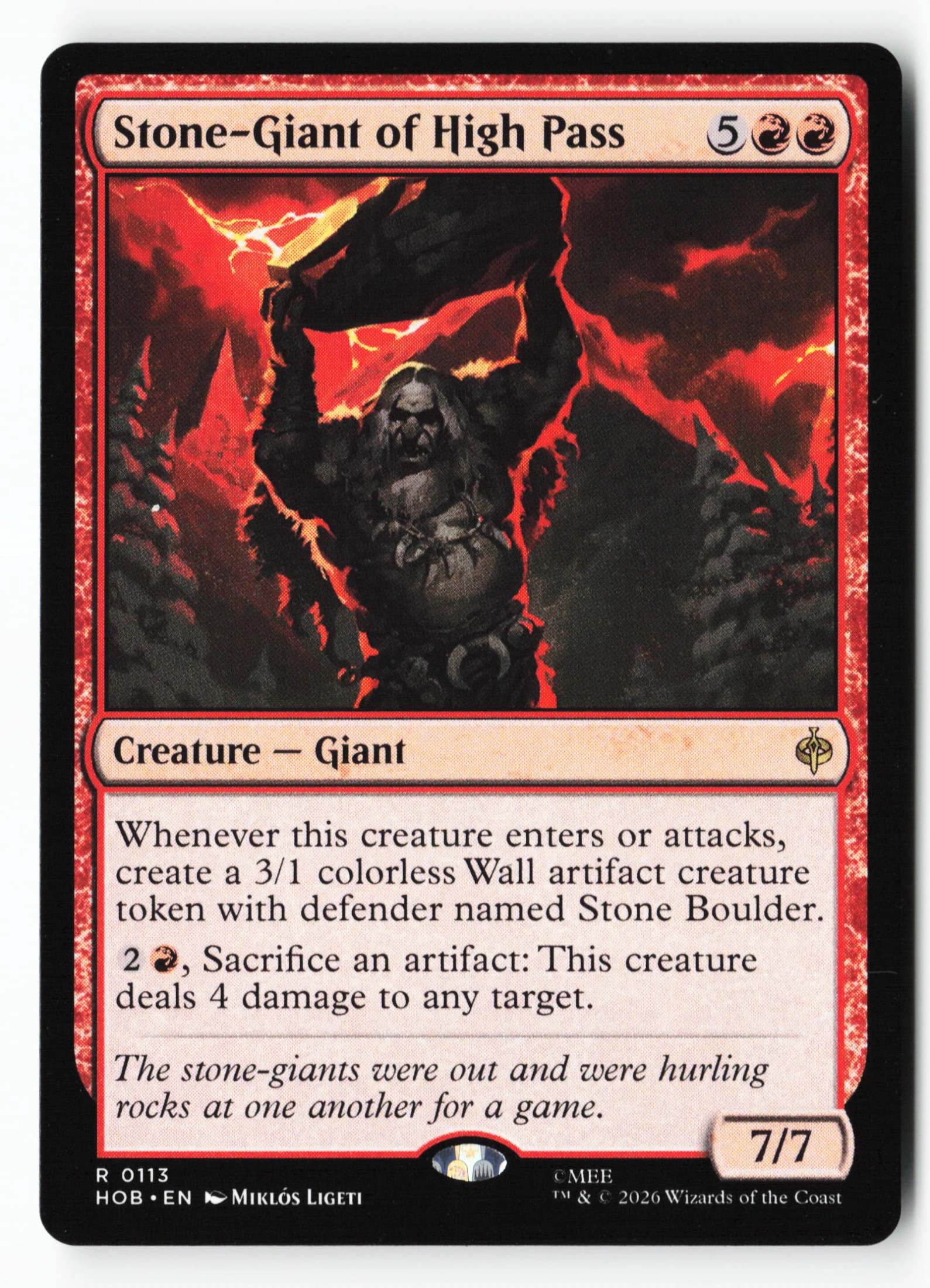 Stone-Giant of High Pass (HOB 113) — Voorkant