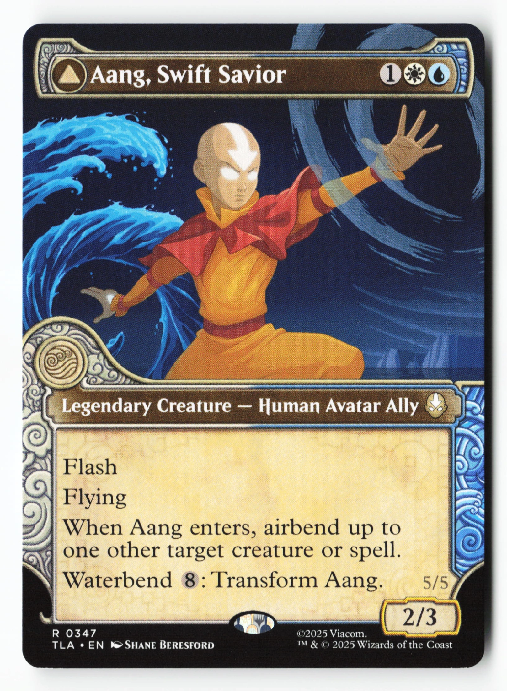 Aang, Swift Savior // Aang and La, Ocean's Fury (TLA 347) — Voorkant