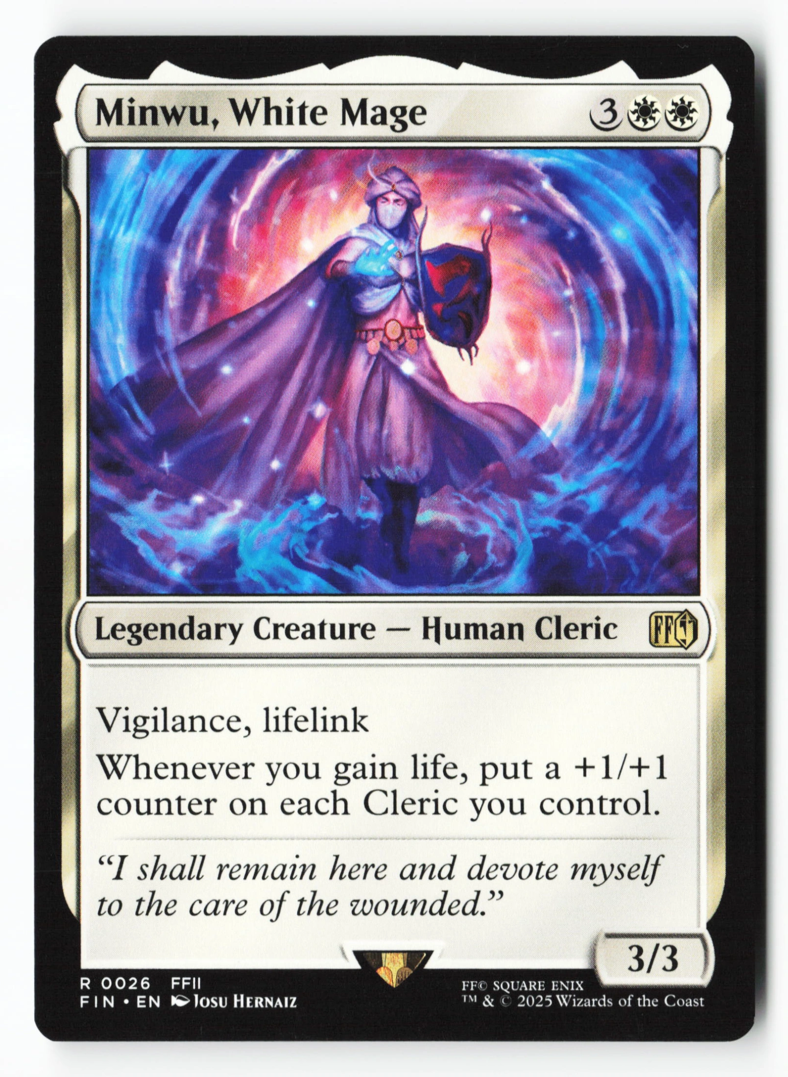 Minwu, White Mage (FIN 026) — Voorkant
