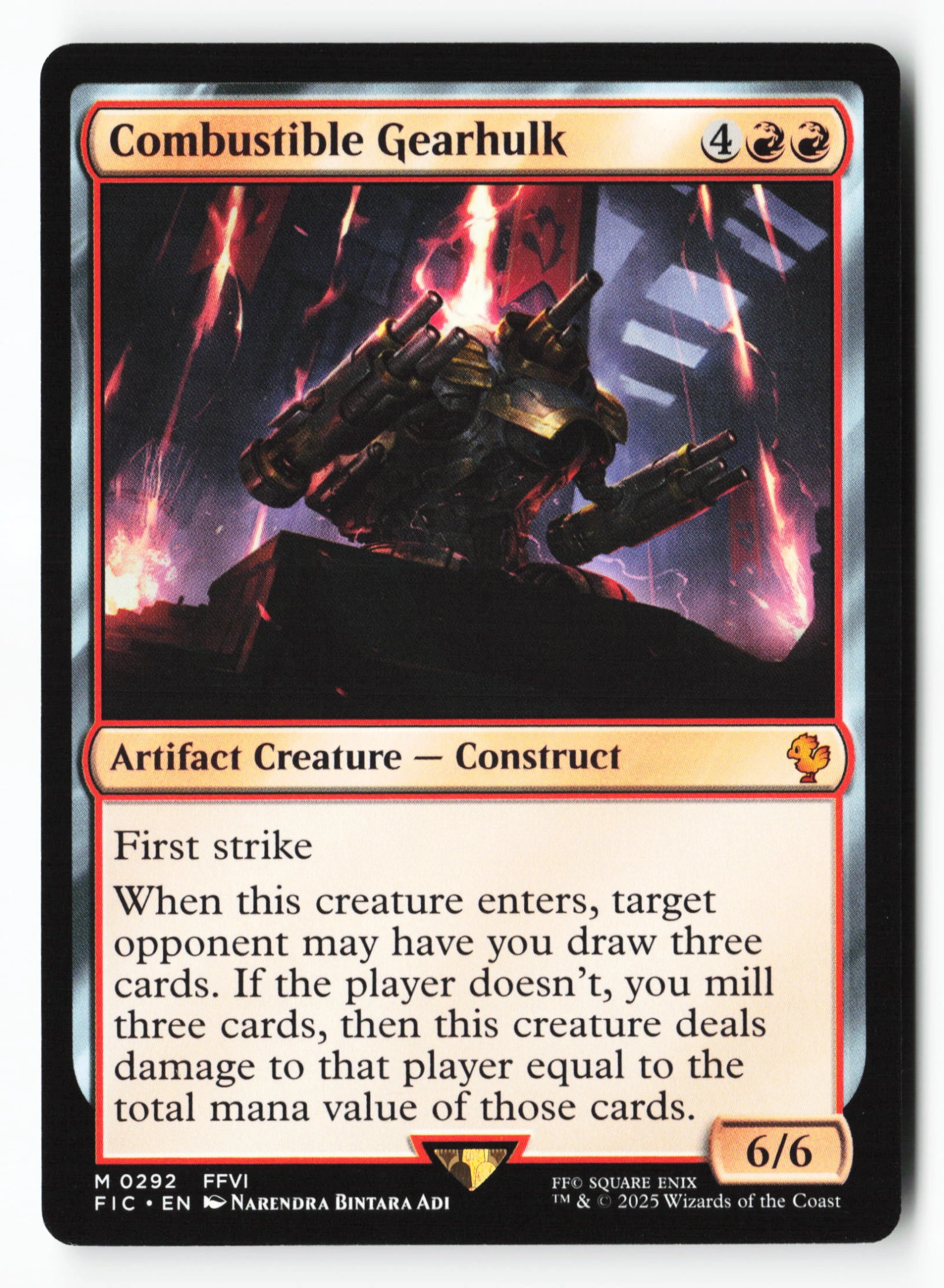 Combustible Gearhulk (FIC 292) — Voorkant