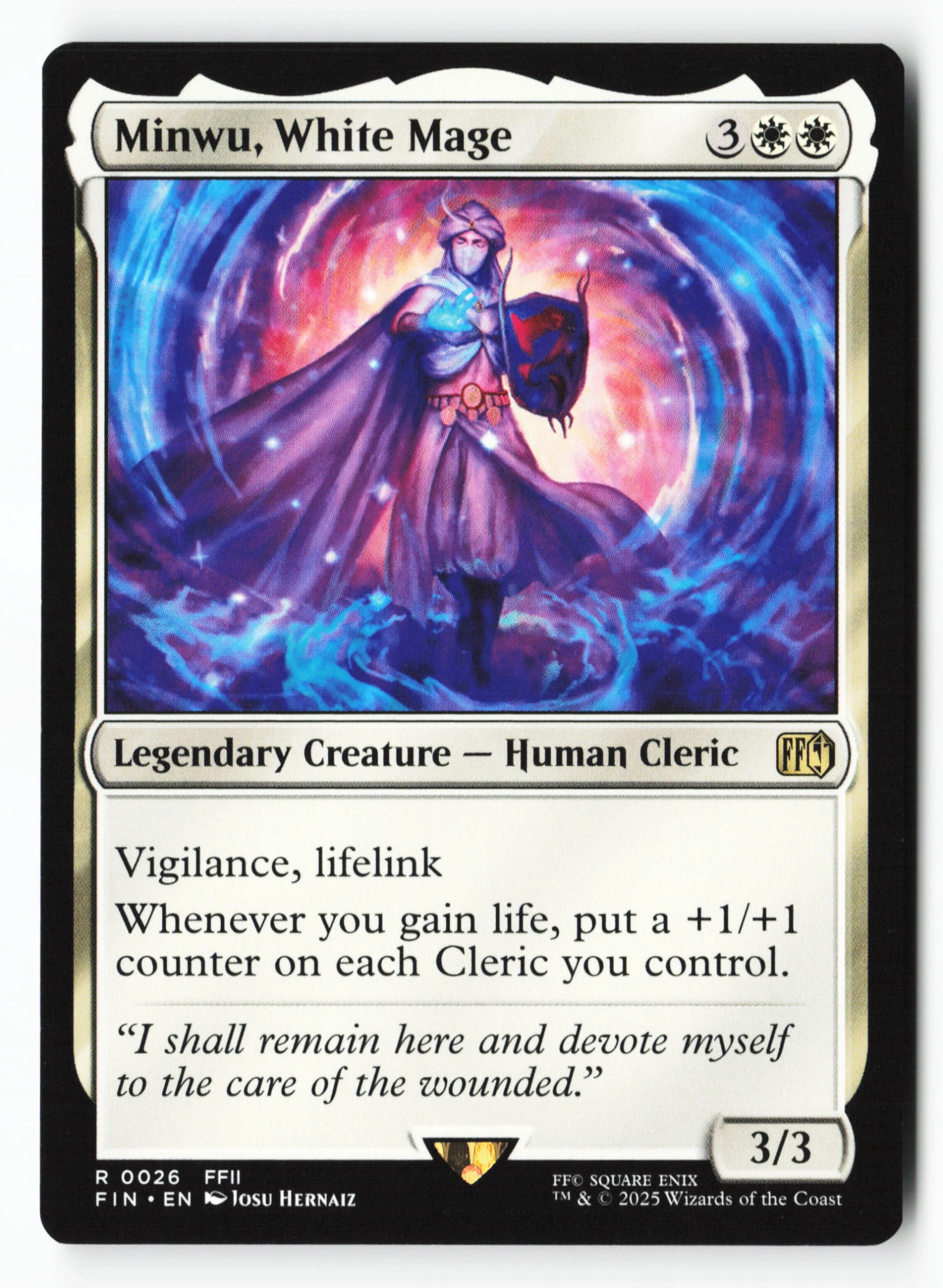 Minwu, White Mage (FIN 026) — Voorkant