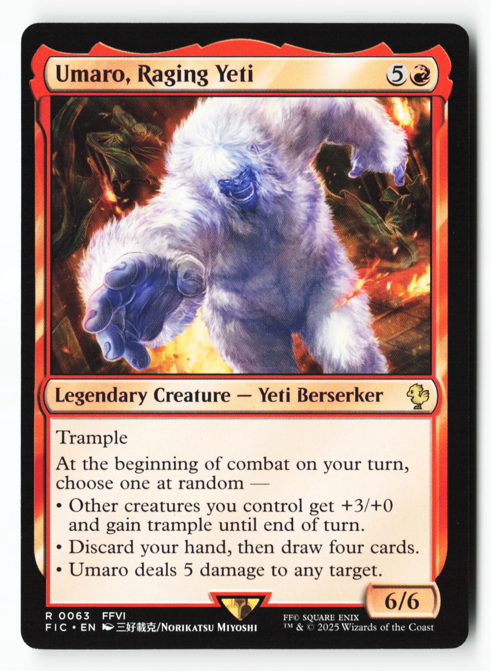 Umaro, Raging Yeti (FIC 063) — Voorkant