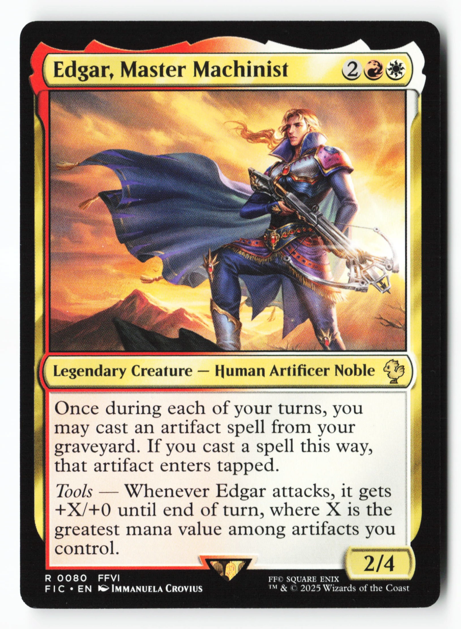 Edgar, Master Machinist (FIC 080) — Voorkant