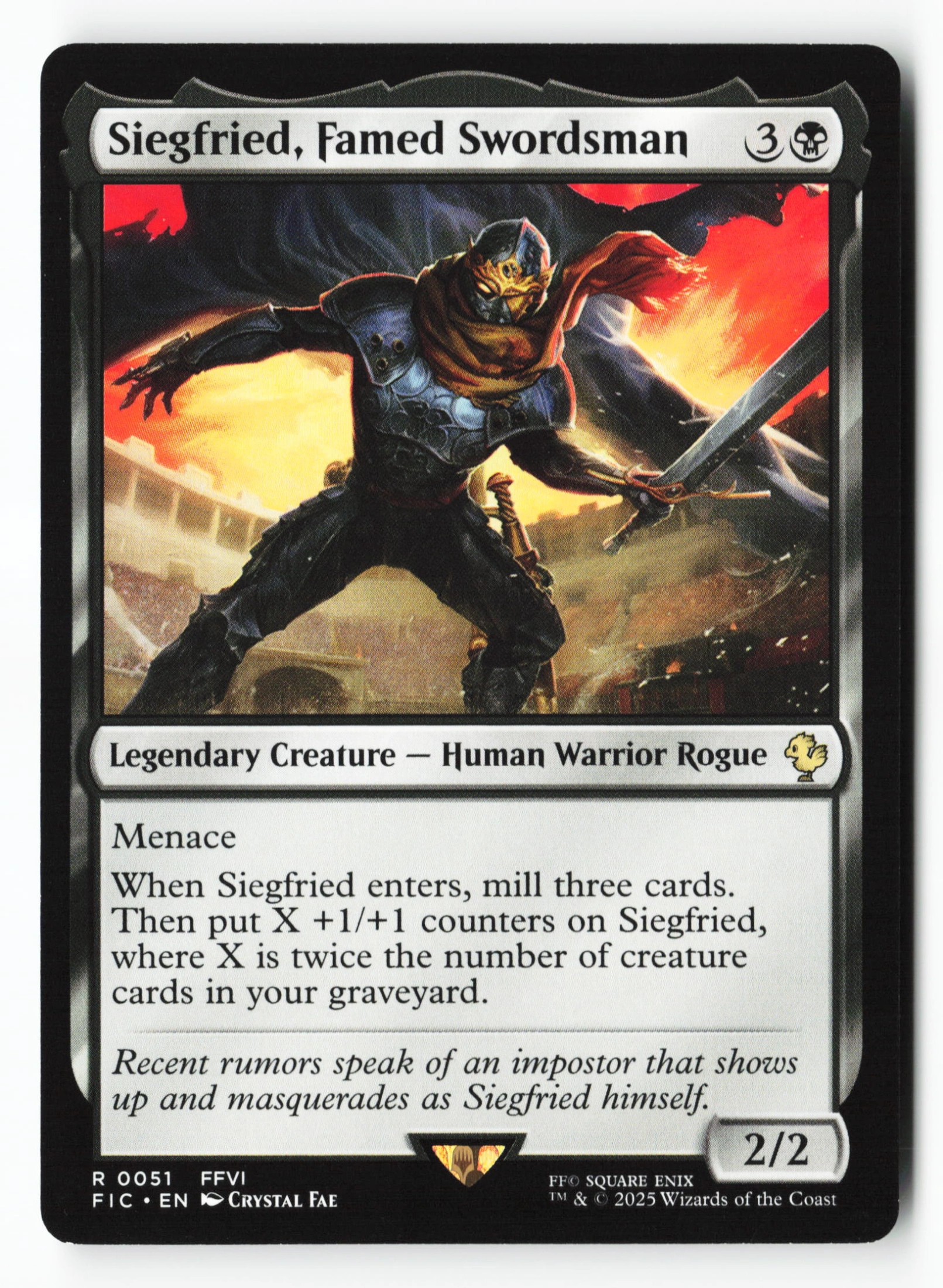 Siegfried, Famed Swordsman (FIC 051) — Voorkant