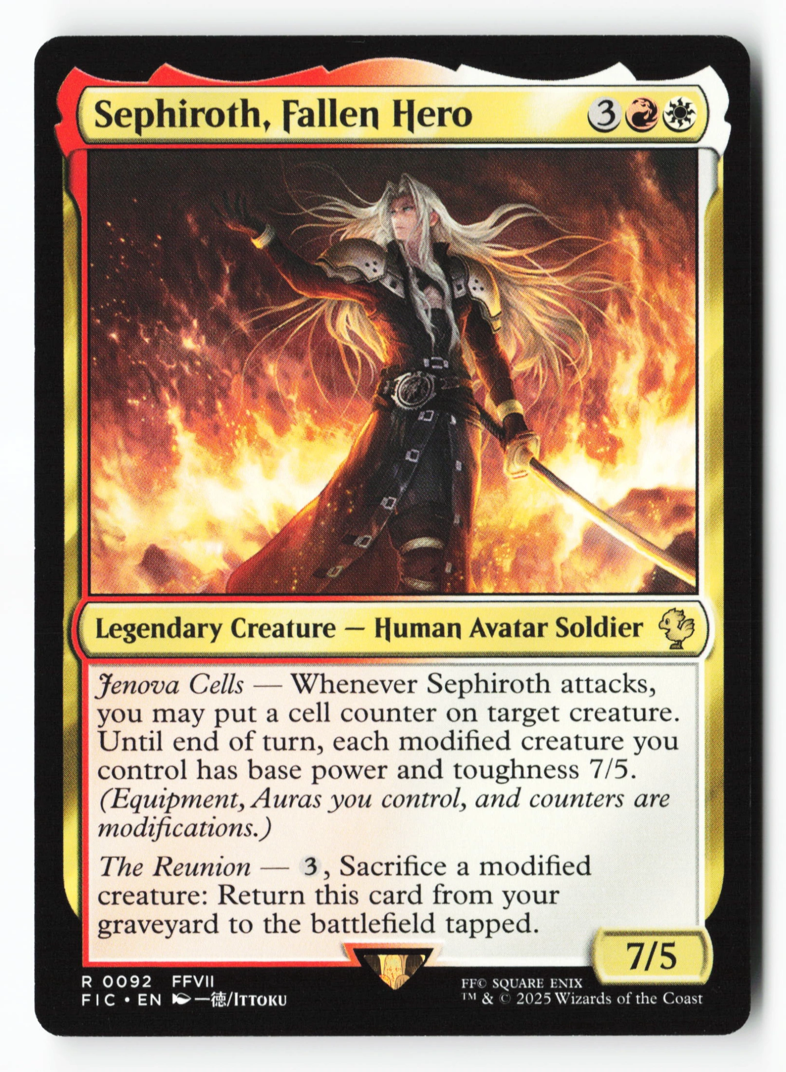 Sephiroth, Fallen Hero (FIC 092) — Voorkant