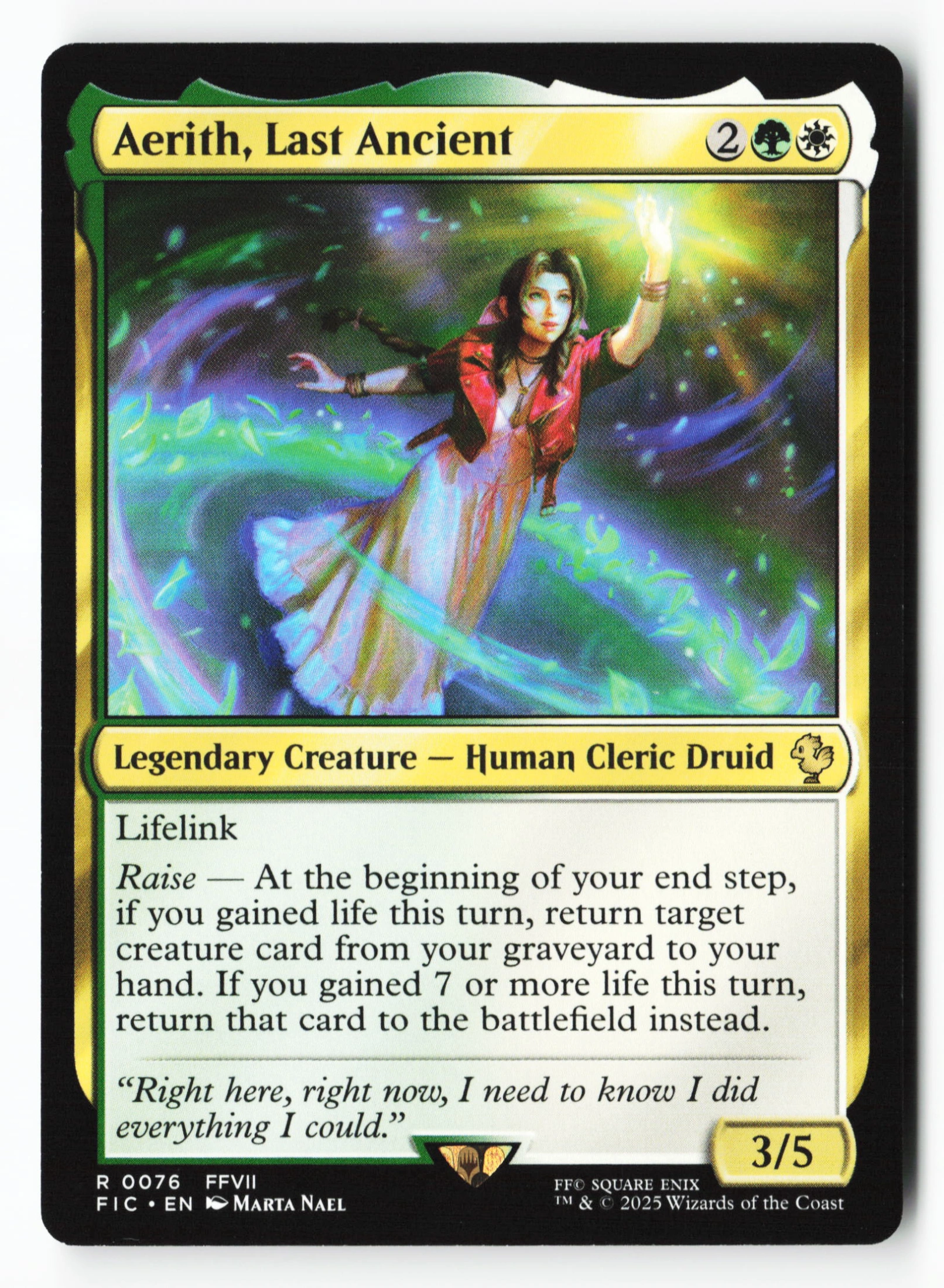 Aerith, Last Ancient (FIC 076) — Voorkant