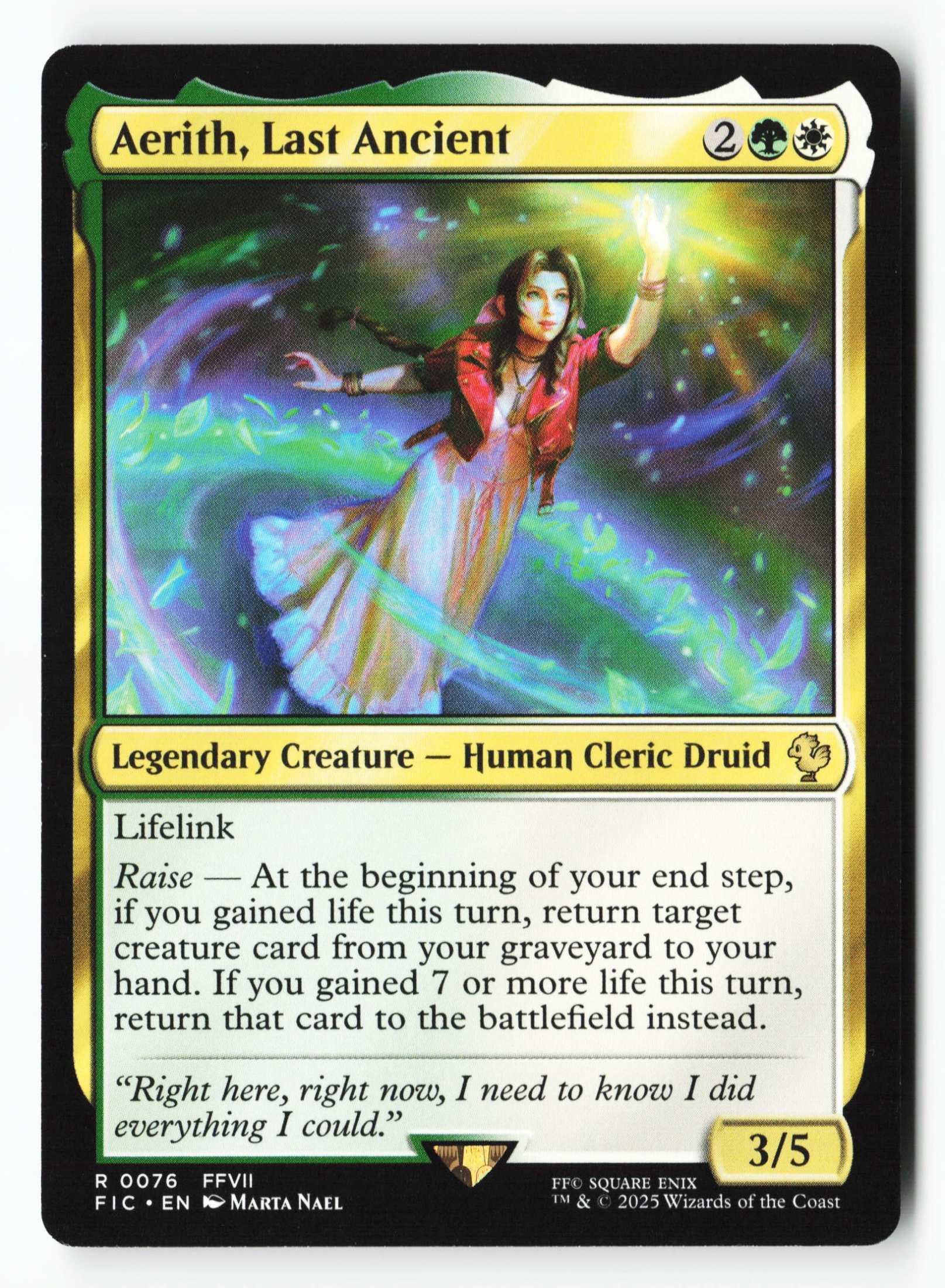 Aerith, Last Ancient (FIC 076) — Voorkant