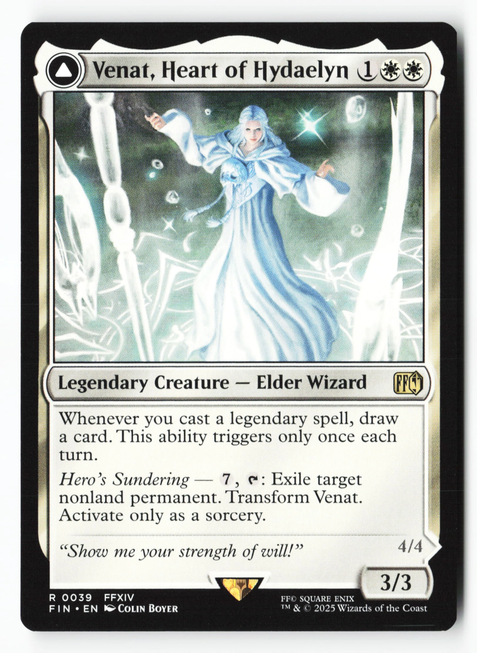 Venat, Heart of Hydaelyn // Hydaelyn, the Mothercrystal (FIN 039) — Voorkant