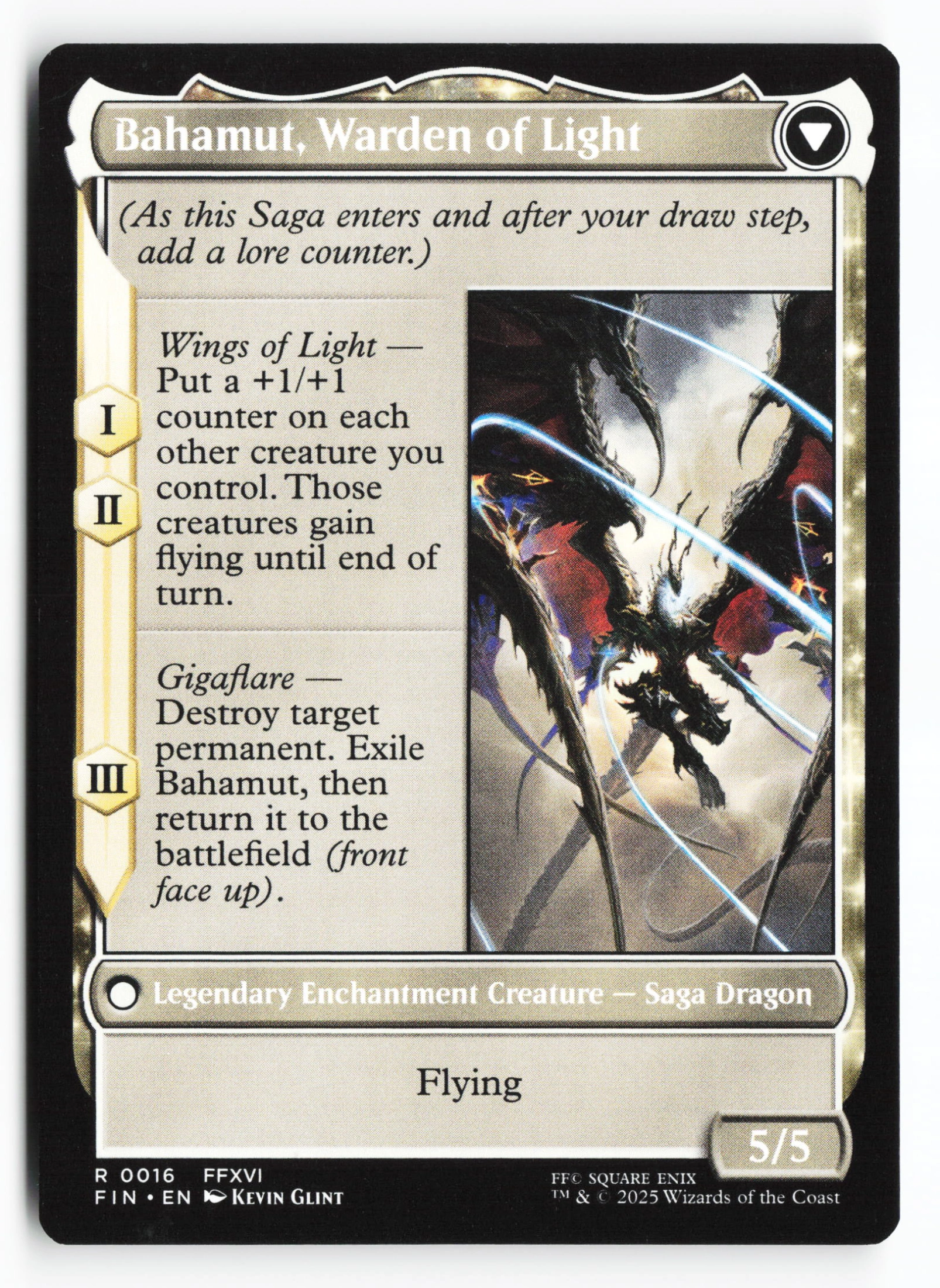 Dion, Bahamut's Dominant // Bahamut, Warden of Light (FIN 016) — Achterkant