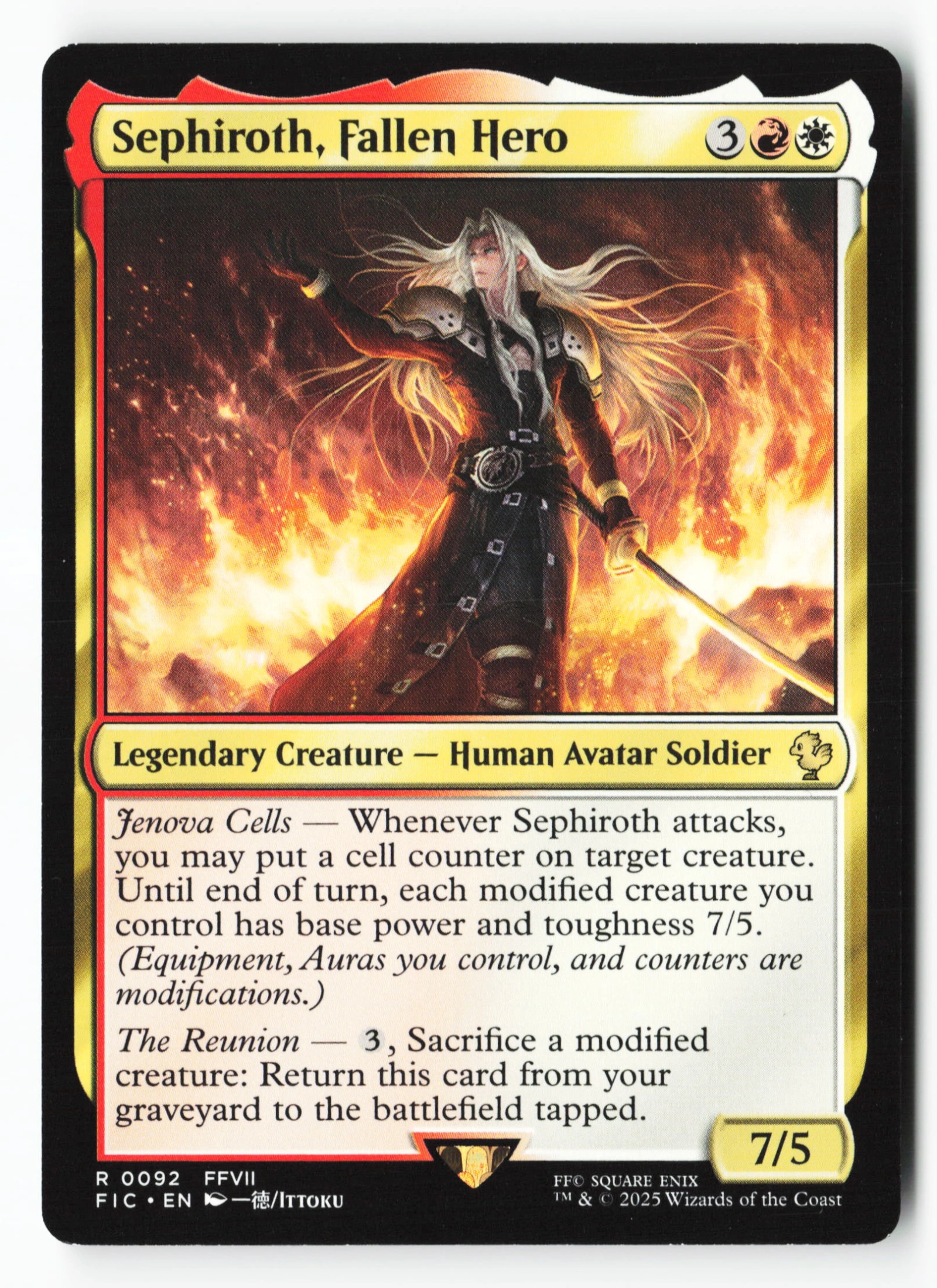 Sephiroth, Fallen Hero (FIC 092) — Voorkant