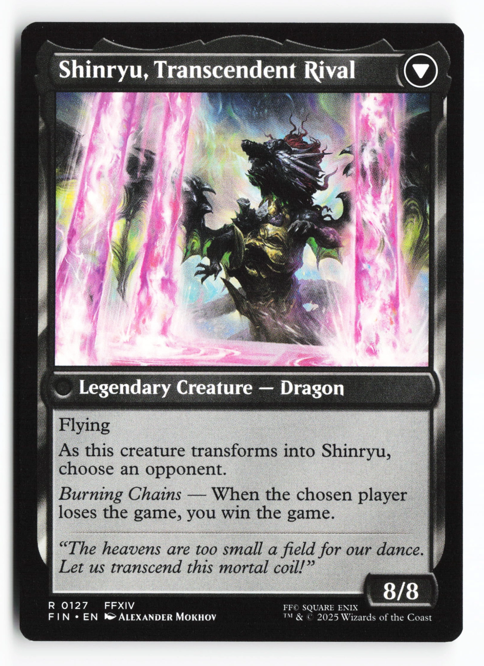 Zenos yae Galvus // Shinryu, Transcendent Rival (FIN 127) — Achterkant