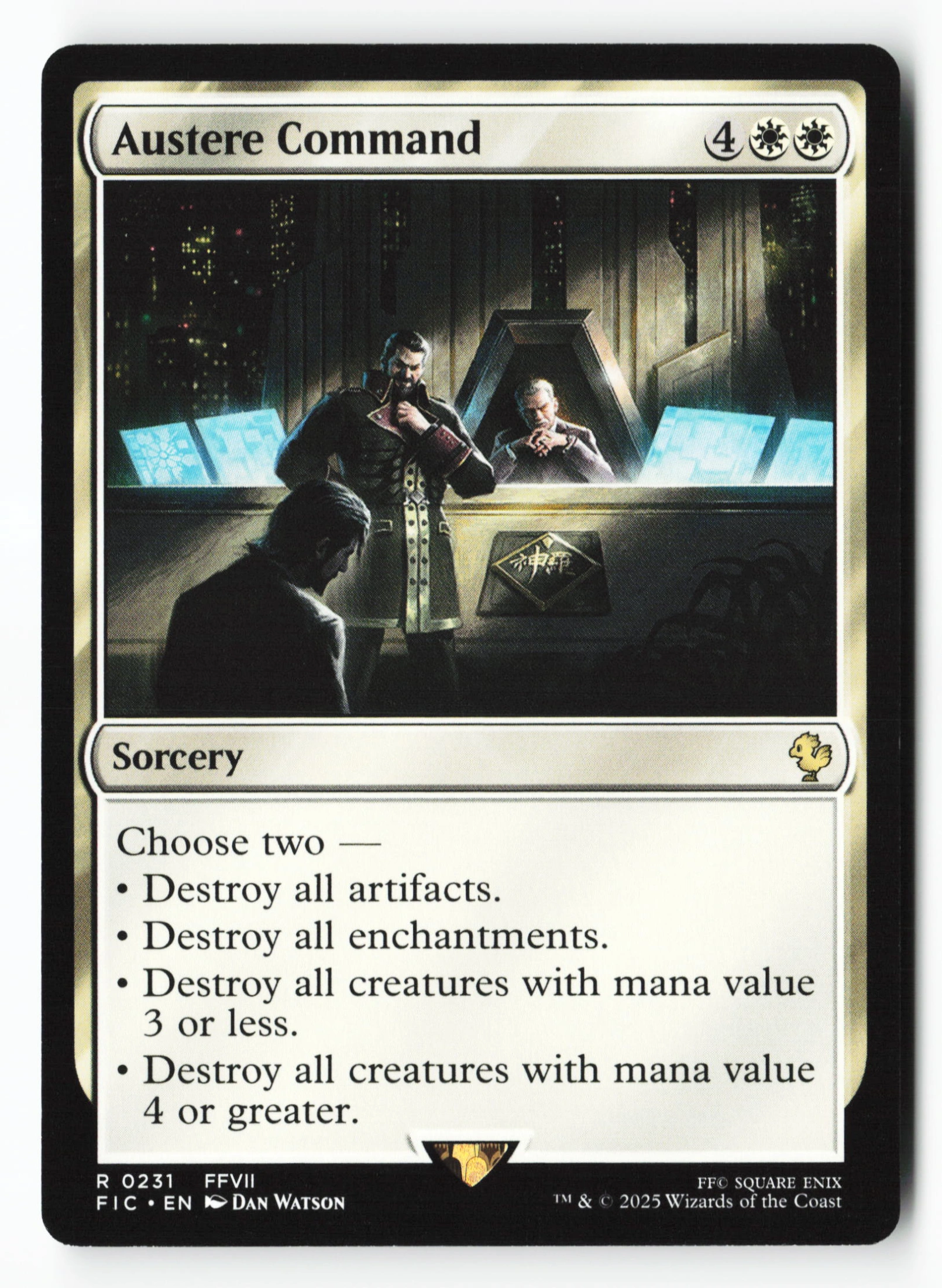 Austere Command (FIC 231) — Voorkant