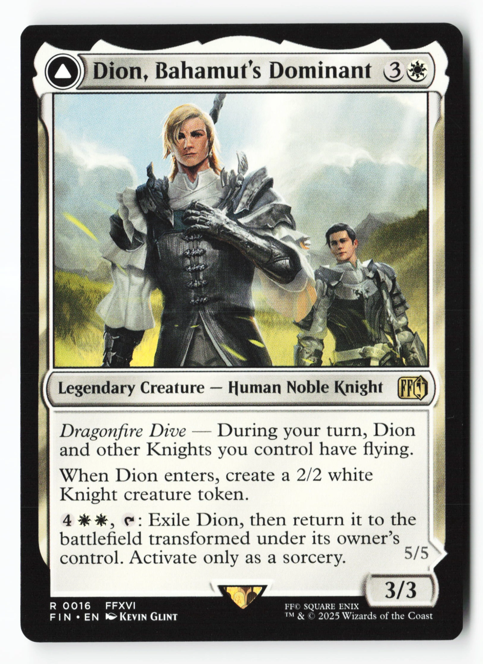 Dion, Bahamut's Dominant // Bahamut, Warden of Light (FIN 016) — Voorkant