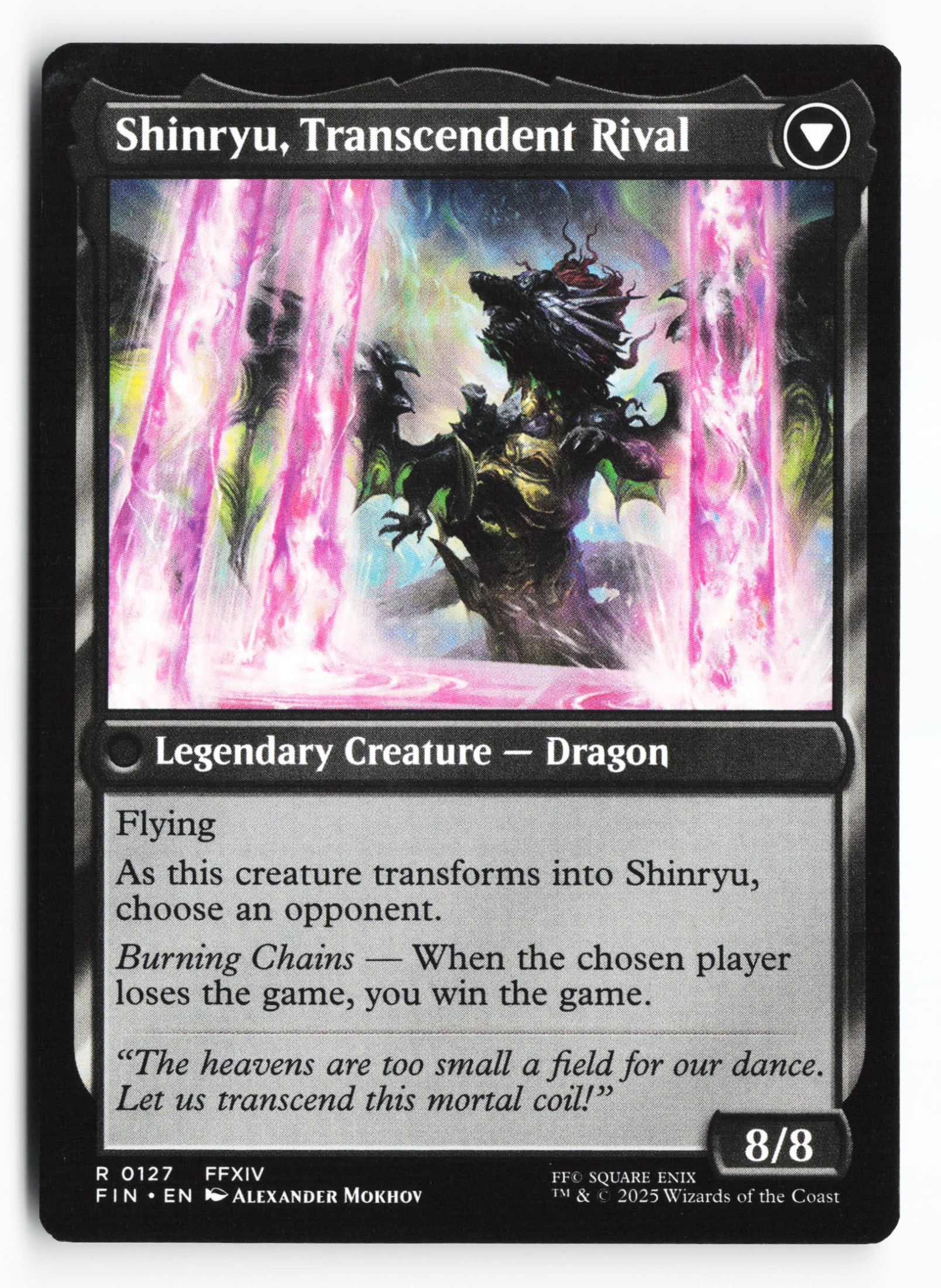 Zenos yae Galvus // Shinryu, Transcendent Rival (FIN 127) — Achterkant