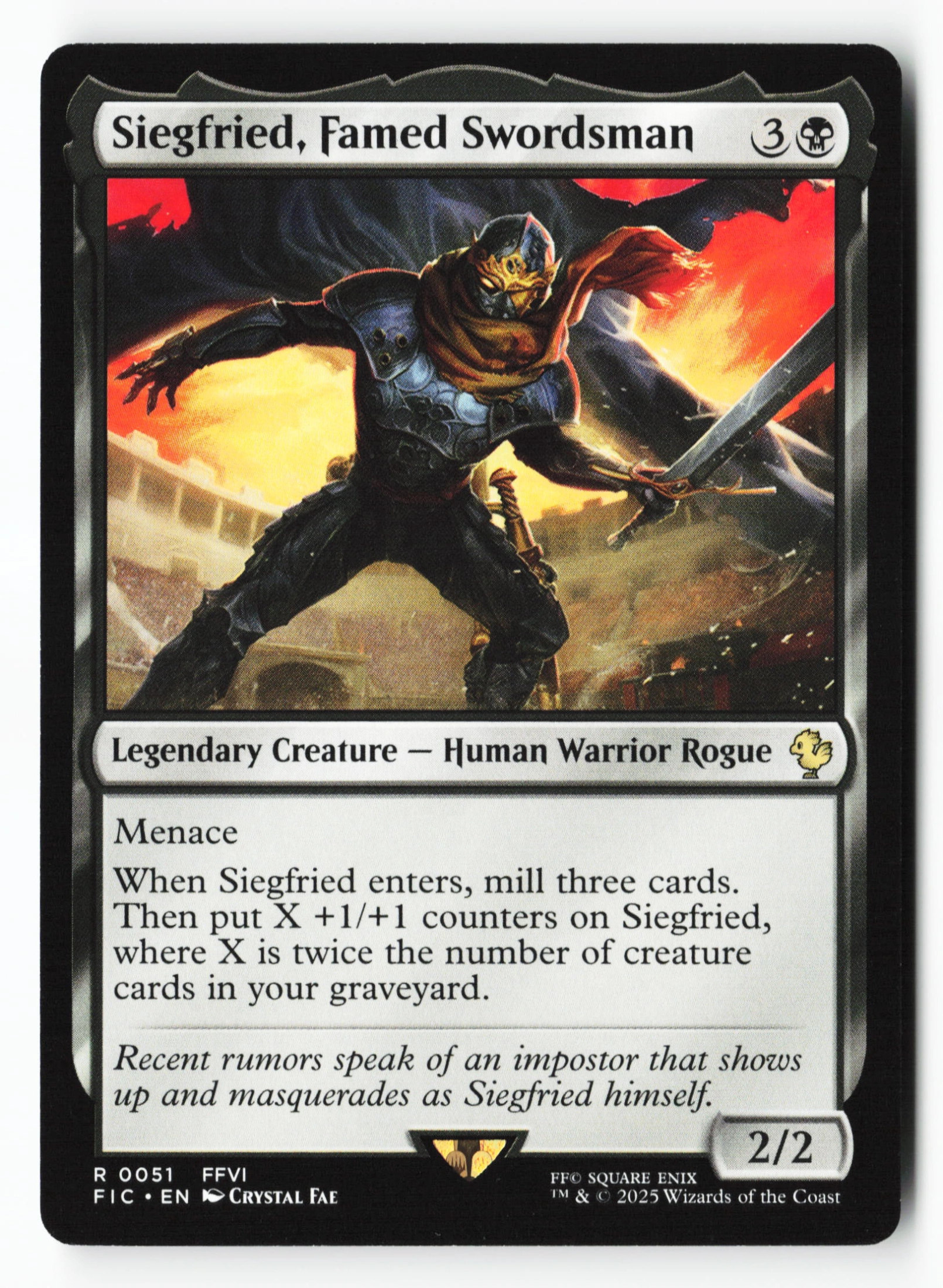 Siegfried, Famed Swordsman (FIC 051) — Voorkant