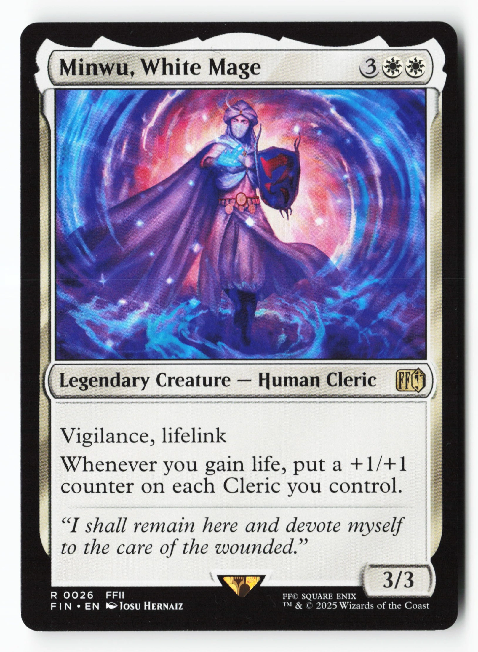 Minwu, White Mage (FIN 026) — Voorkant