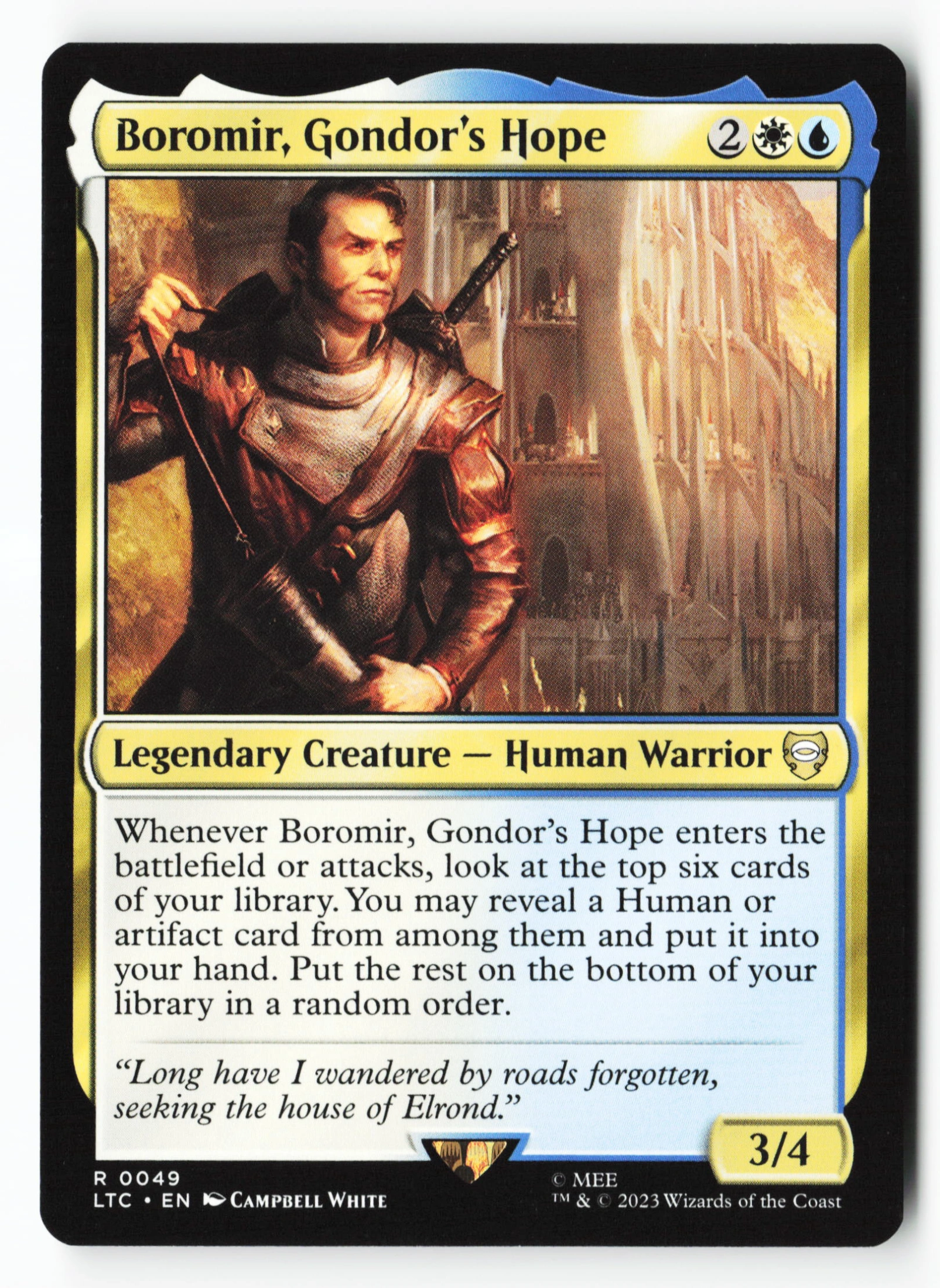 Boromir, Gondor's Hope (LTC 049) — Voorkant