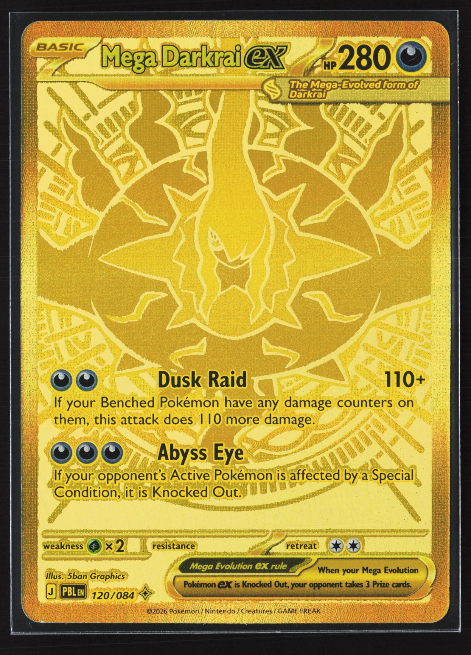 Mega Darkrai ex (PBL 120) — Voorkant