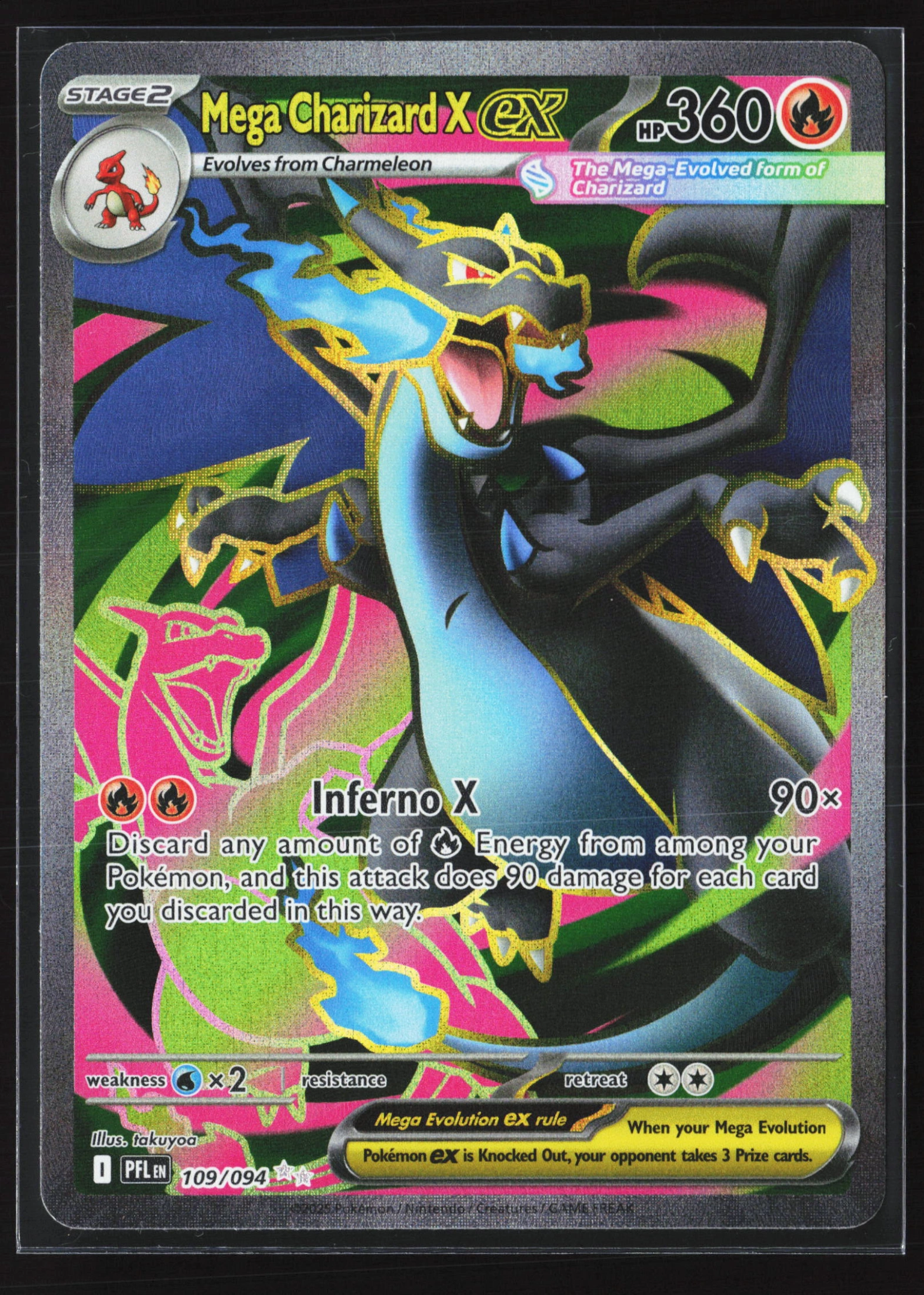 Mega Charizard X ex (PFL 109) — Voorkant