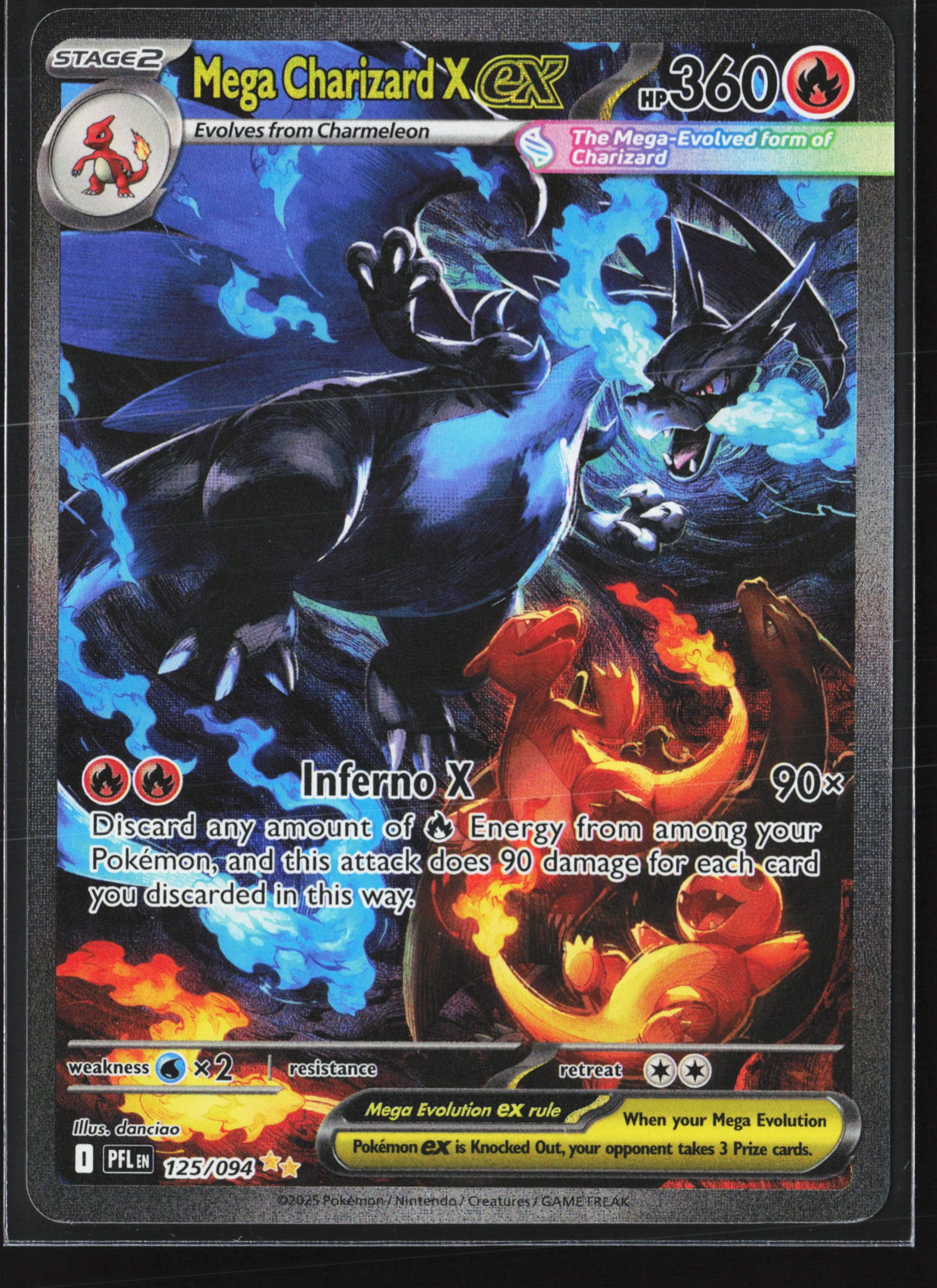Mega Charizard X ex (PFL 125) — Voorkant