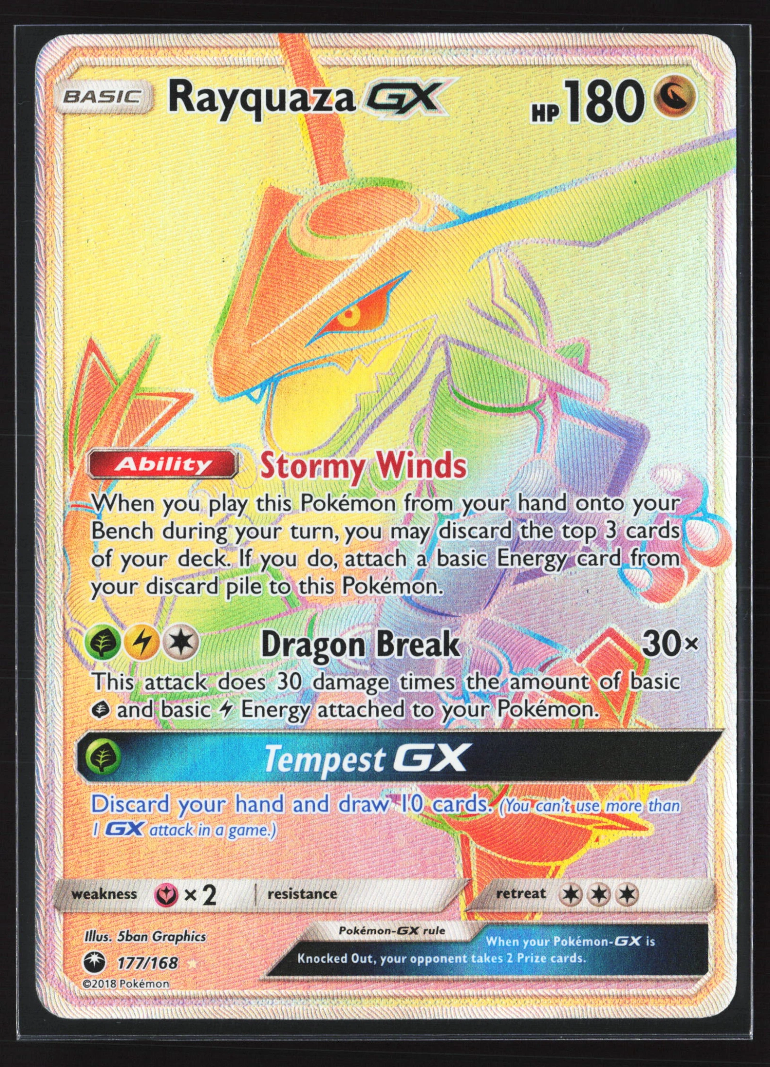 Rayquaza-GX (CES 177) — Voorkant