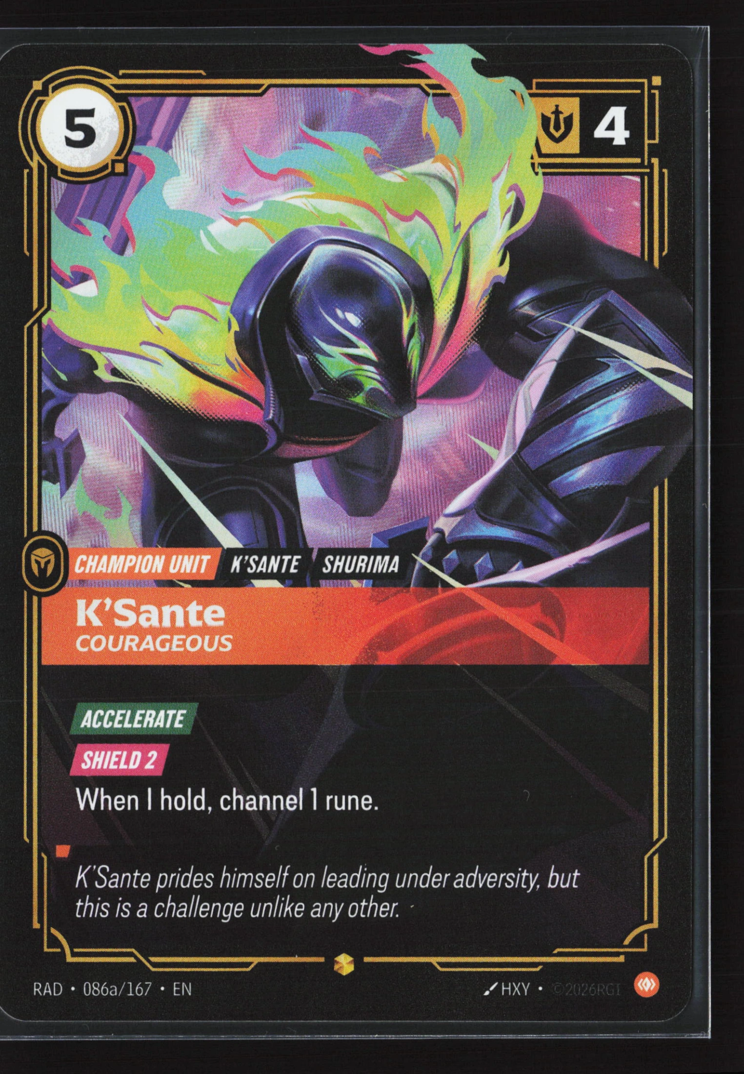 K'sante, Courageous (RAD 086a) — Voorkant