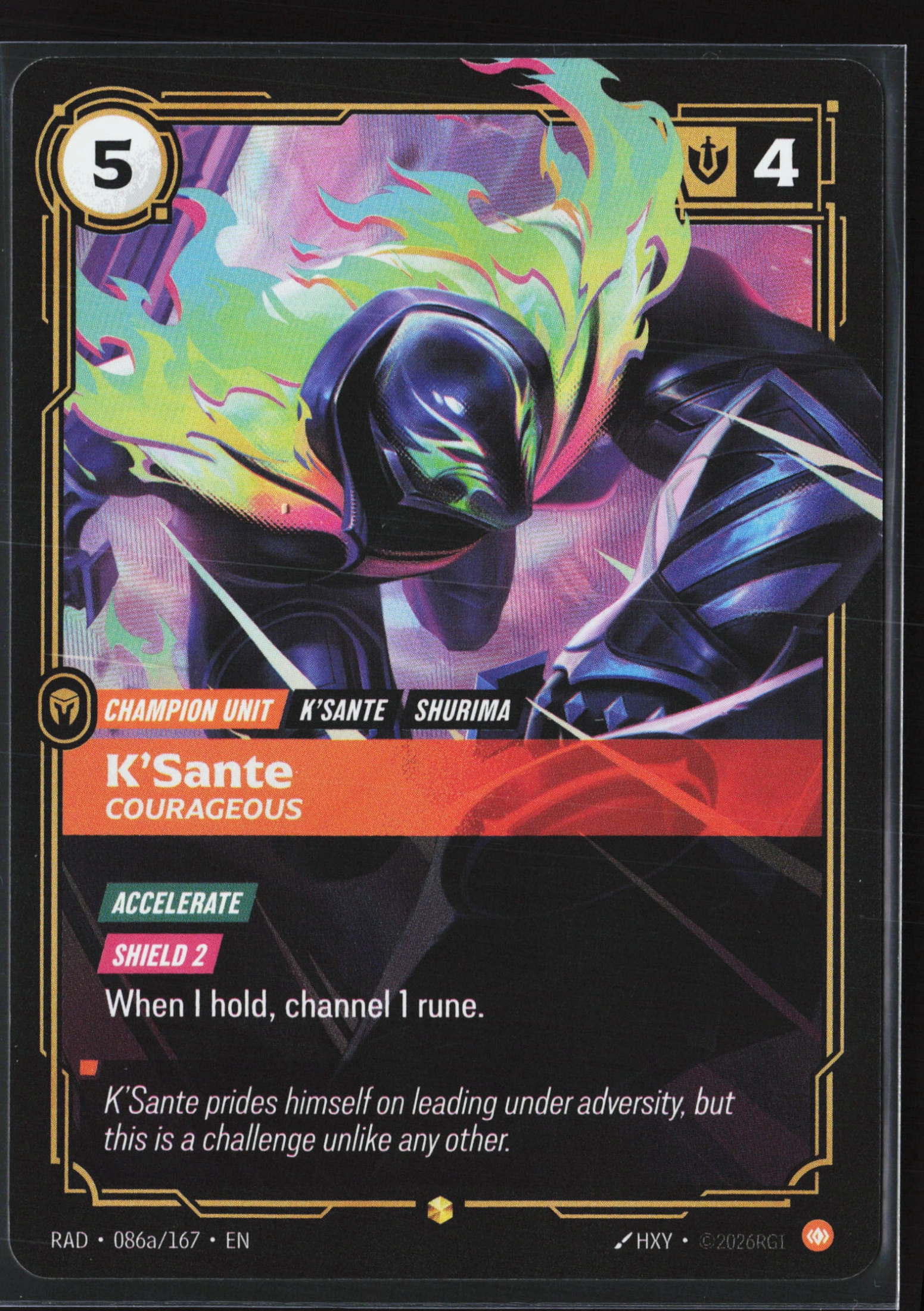 K'sante, Courageous (RAD 086a) — Voorkant