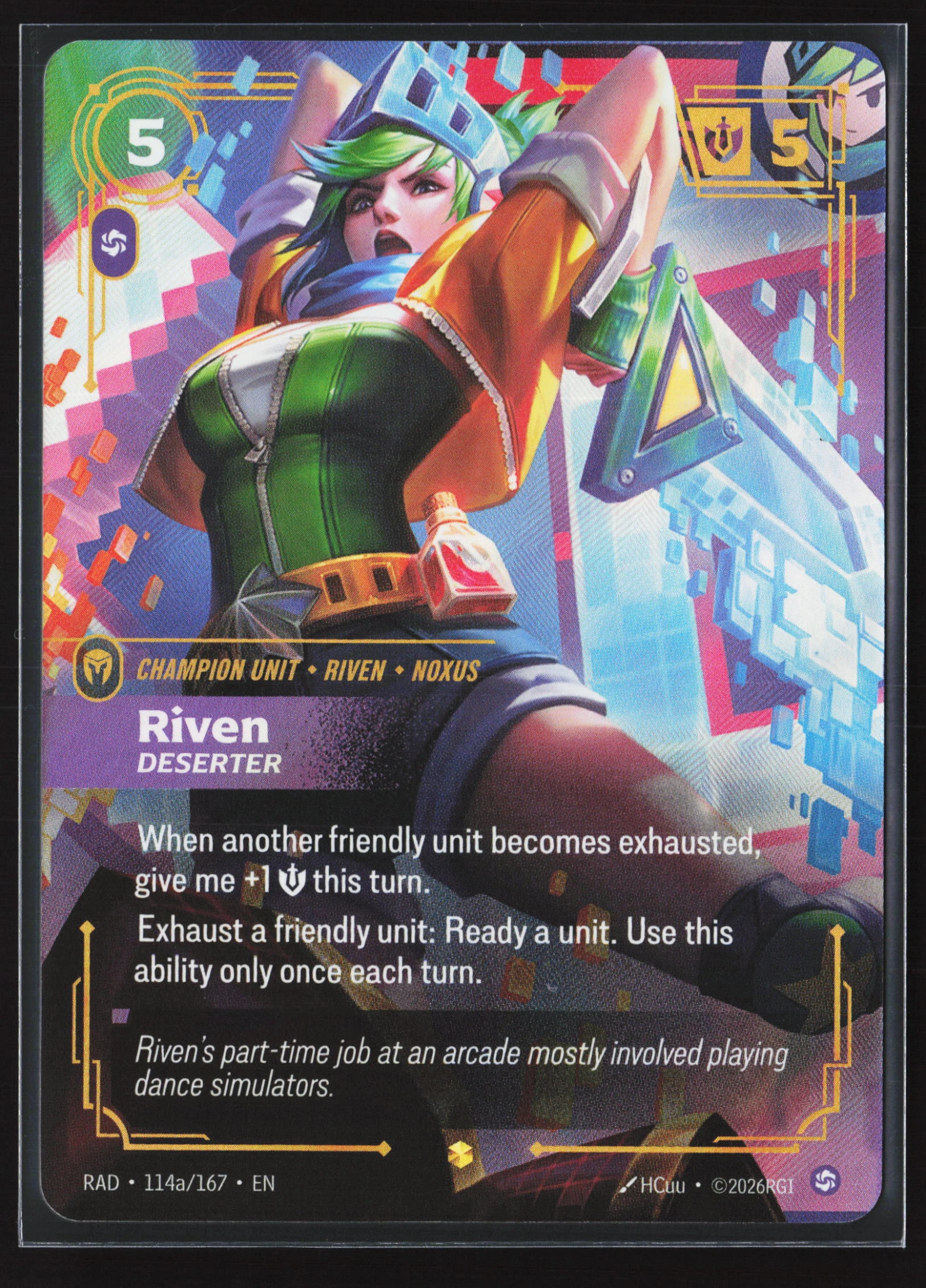 Riven, Deserter (RAD 114a) — Voorkant