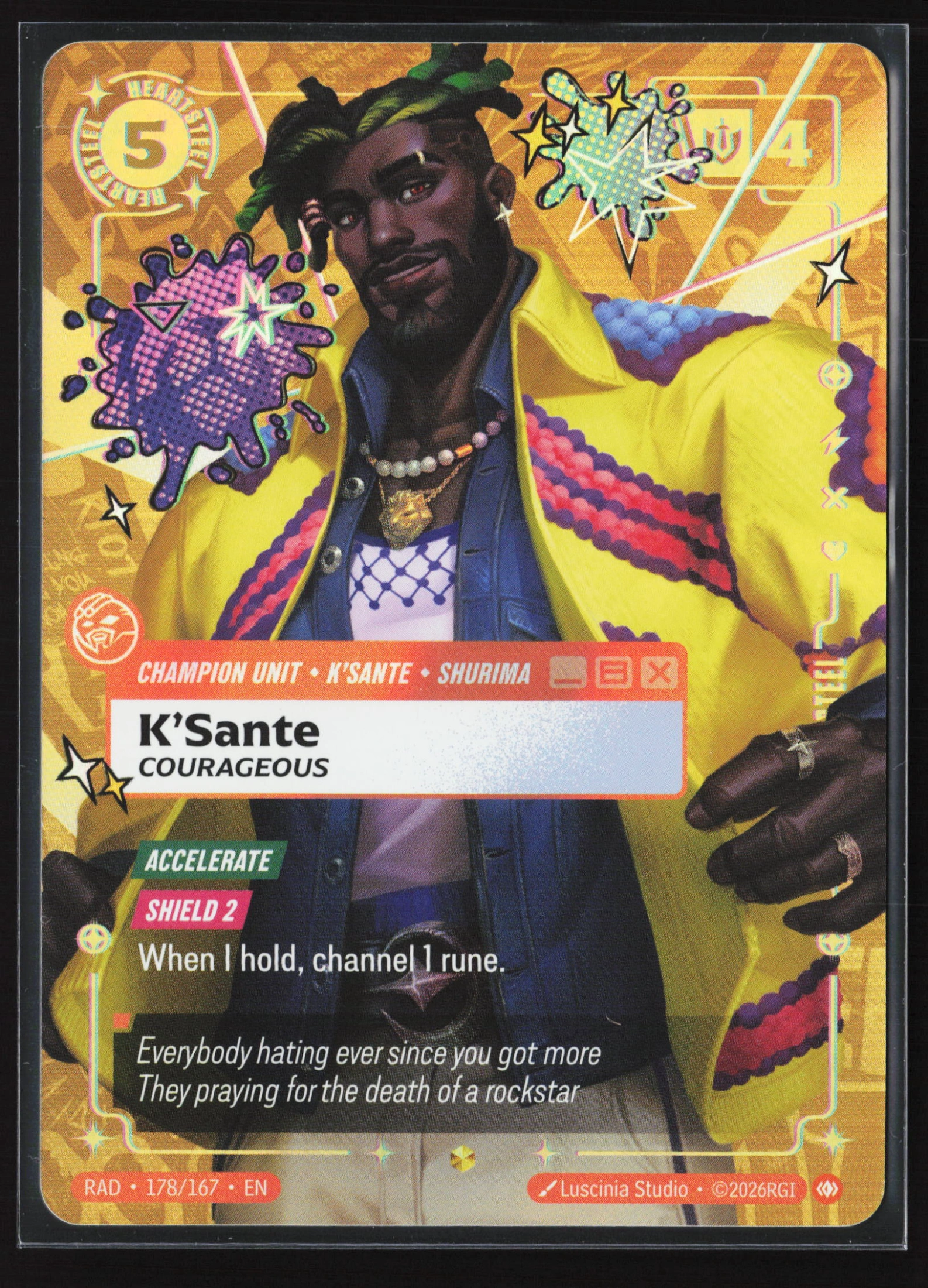 K'sante, Courageous (RAD 178) — Voorkant