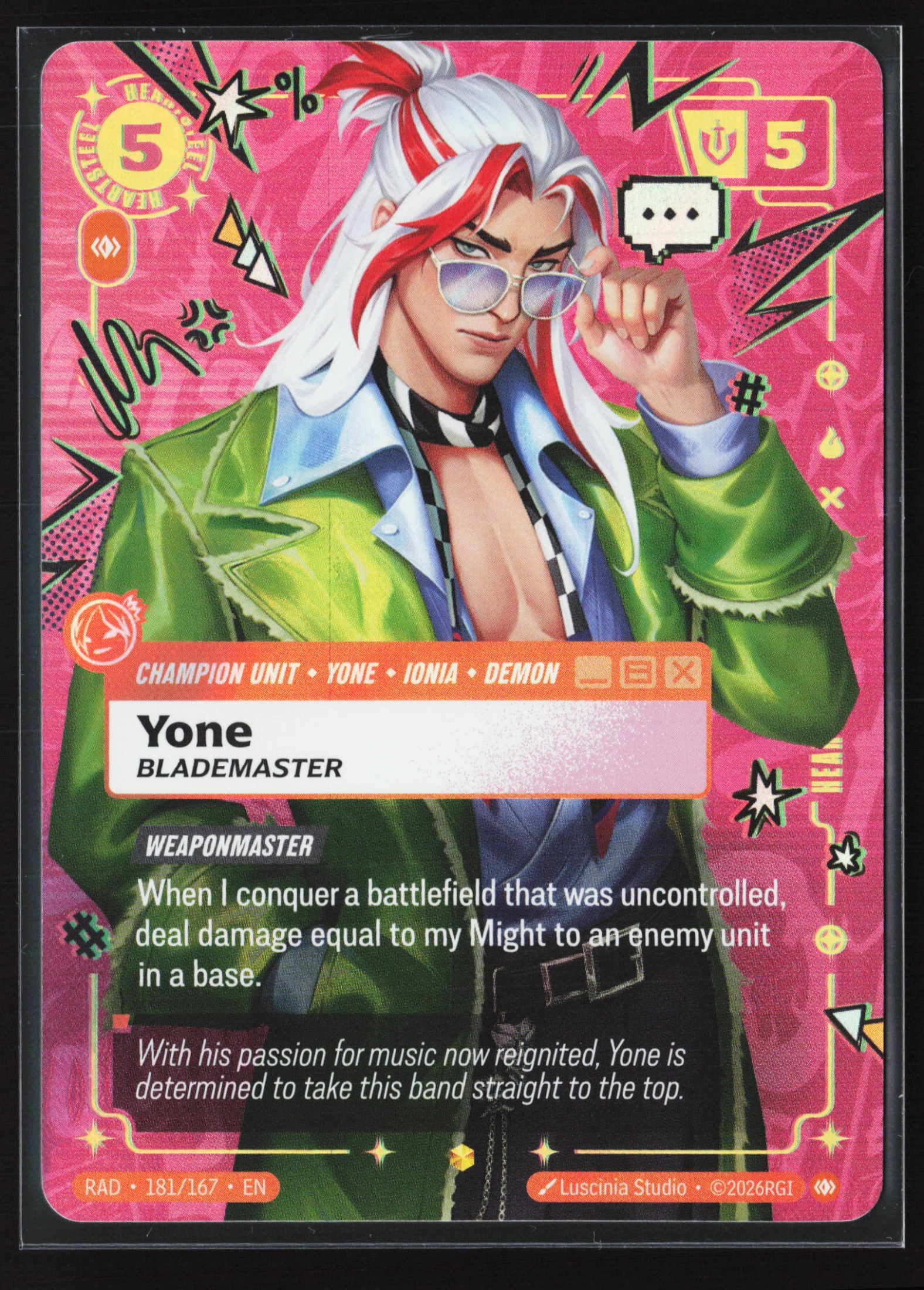 Yone, Blademaster (RAD 181) — Voorkant