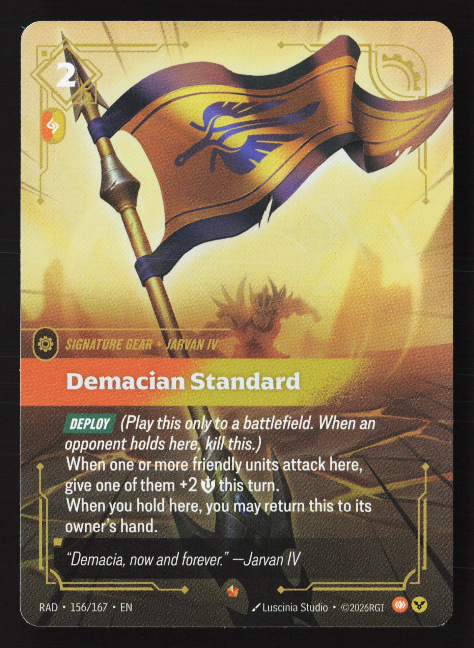 Demacian Standard (RAD 156) — Voorkant