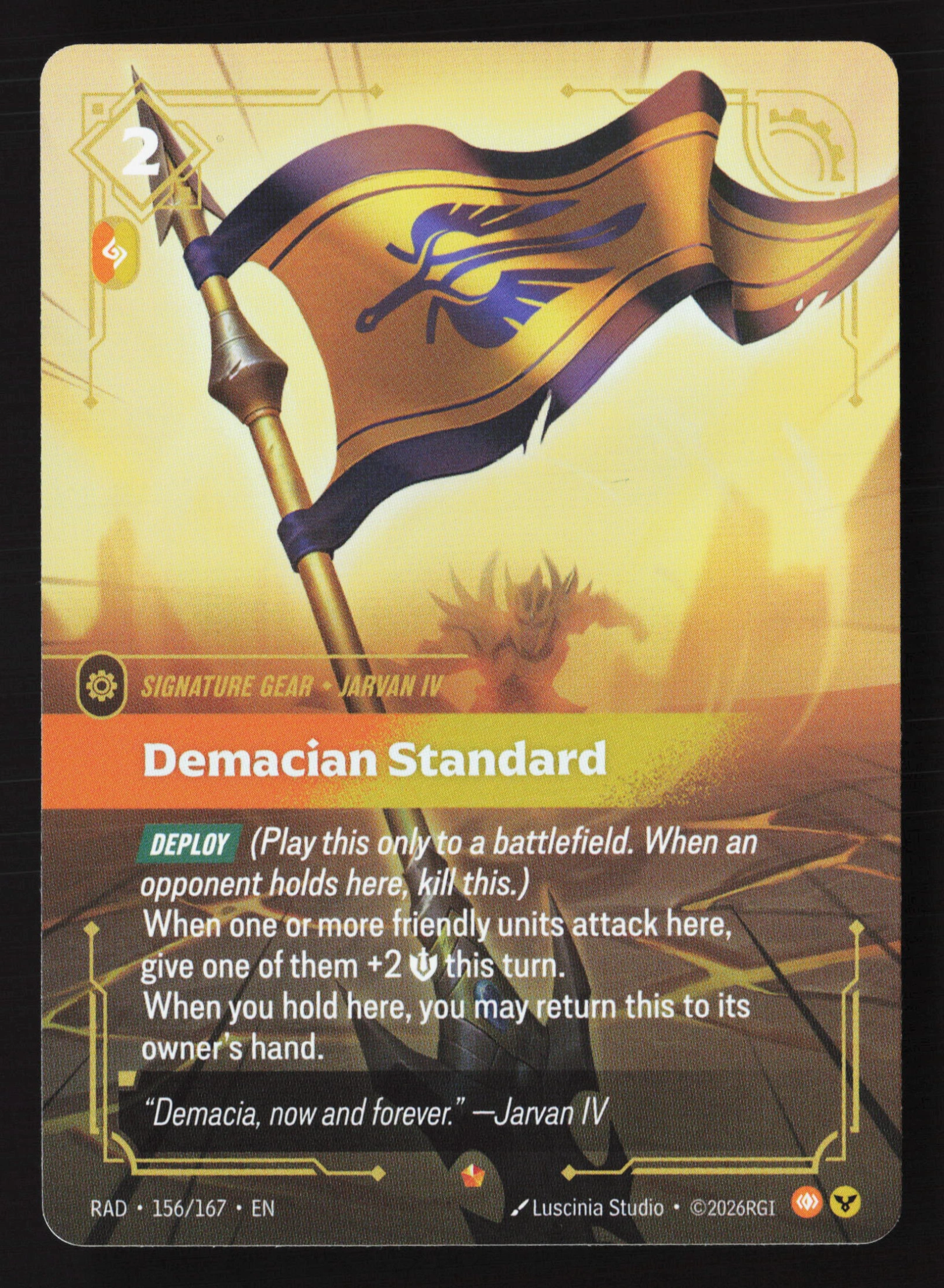 Demacian Standard (RAD 156) — Voorkant