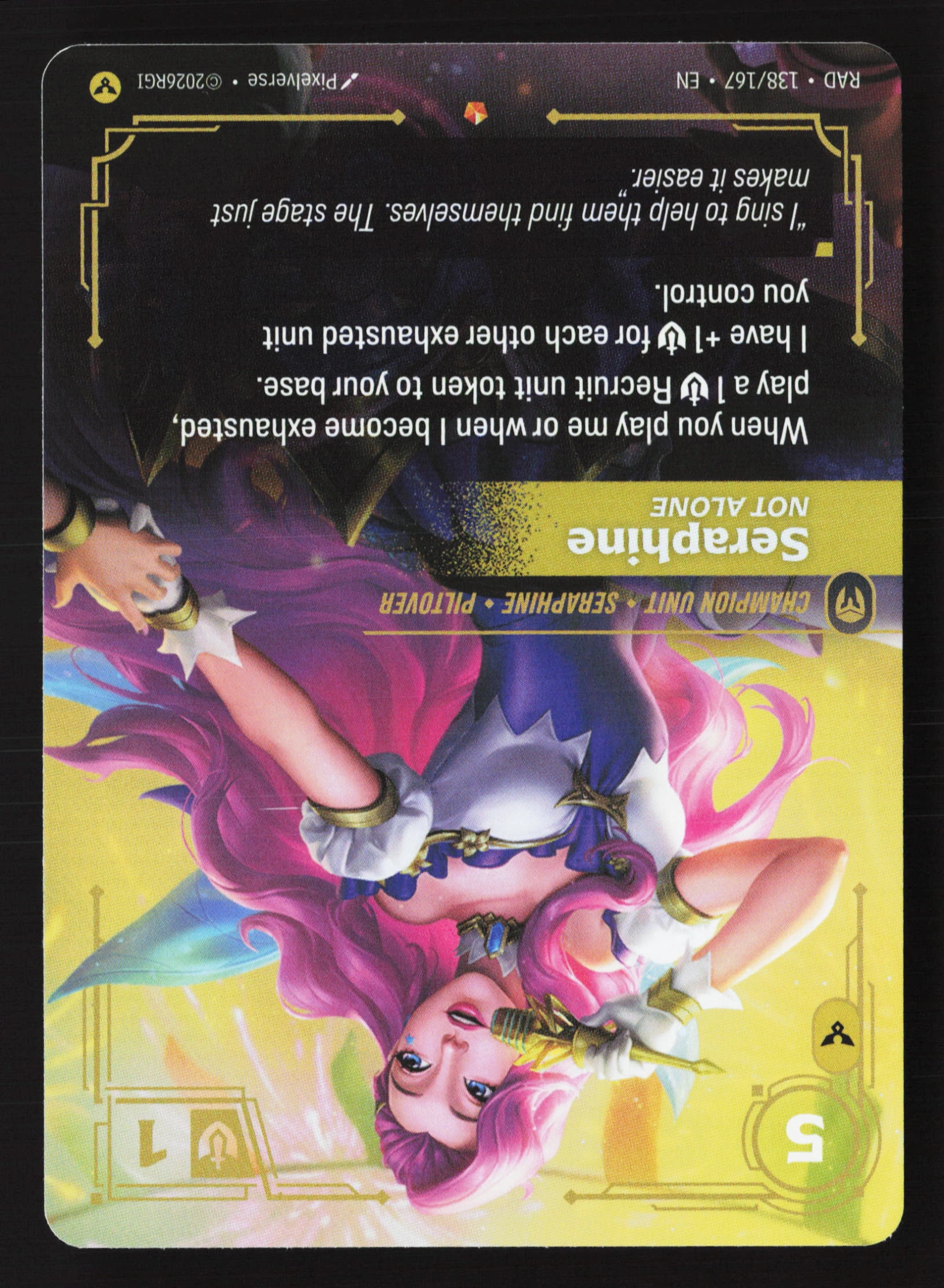 Seraphine, Not Alone (RAD 138) — Voorkant