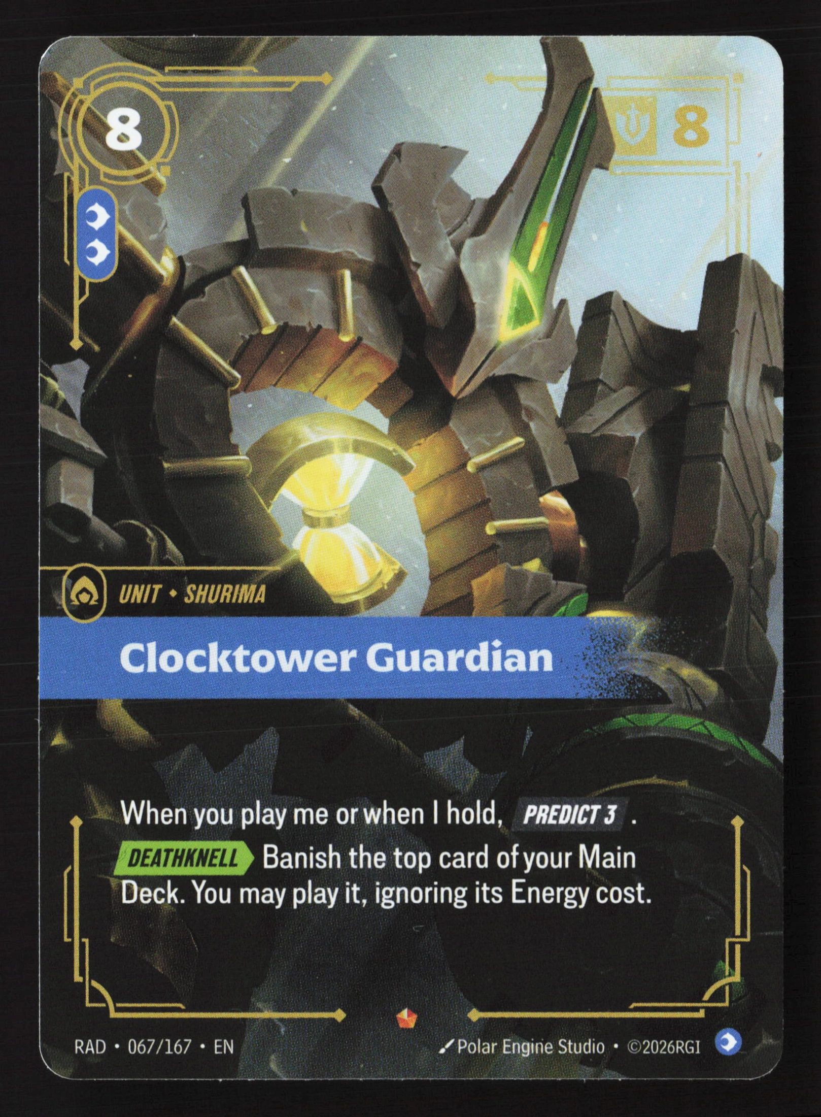 Clocktower Guardian (RAD 067) — Voorkant