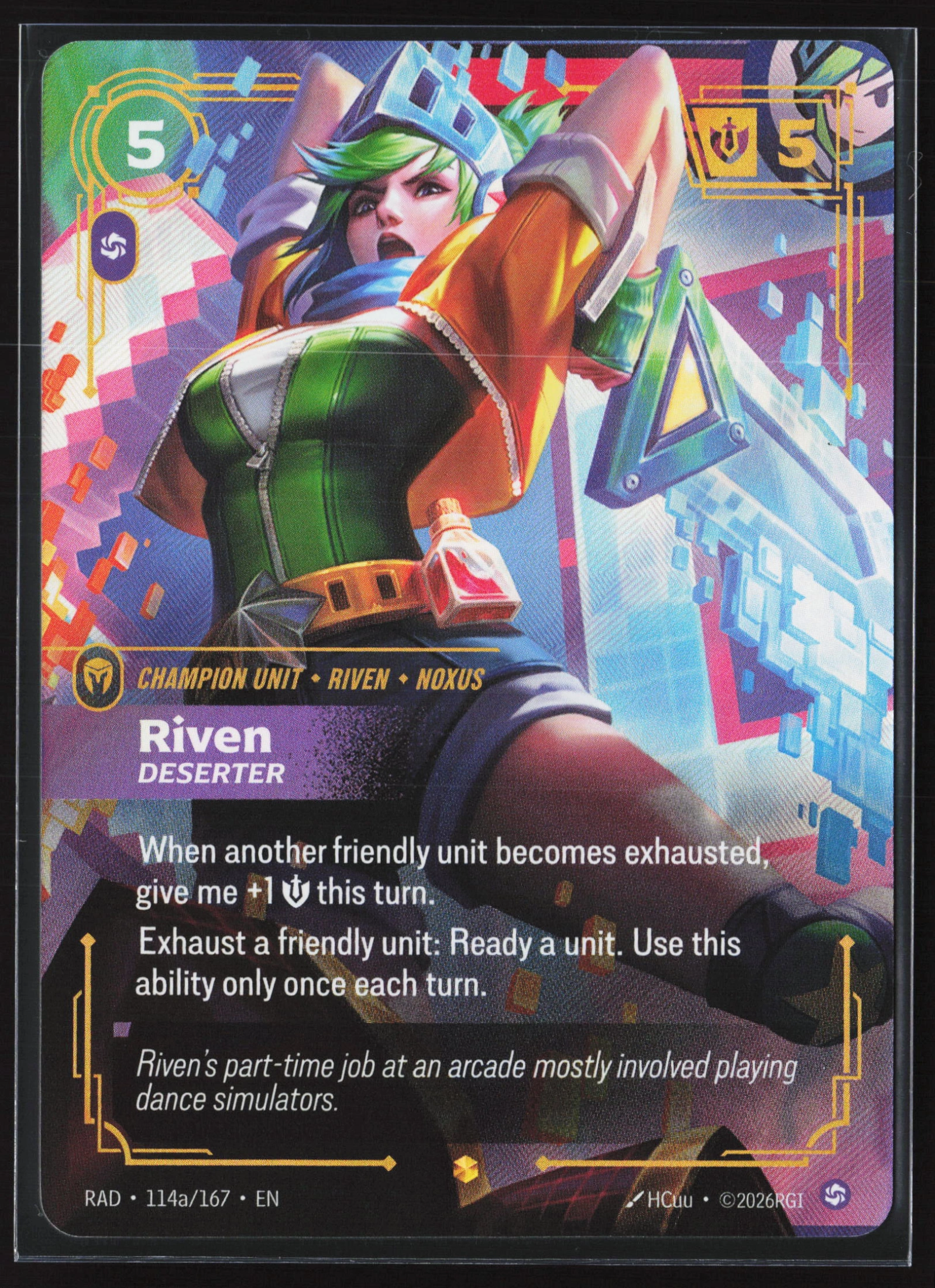 Riven, Deserter (RAD 114a) — Voorkant