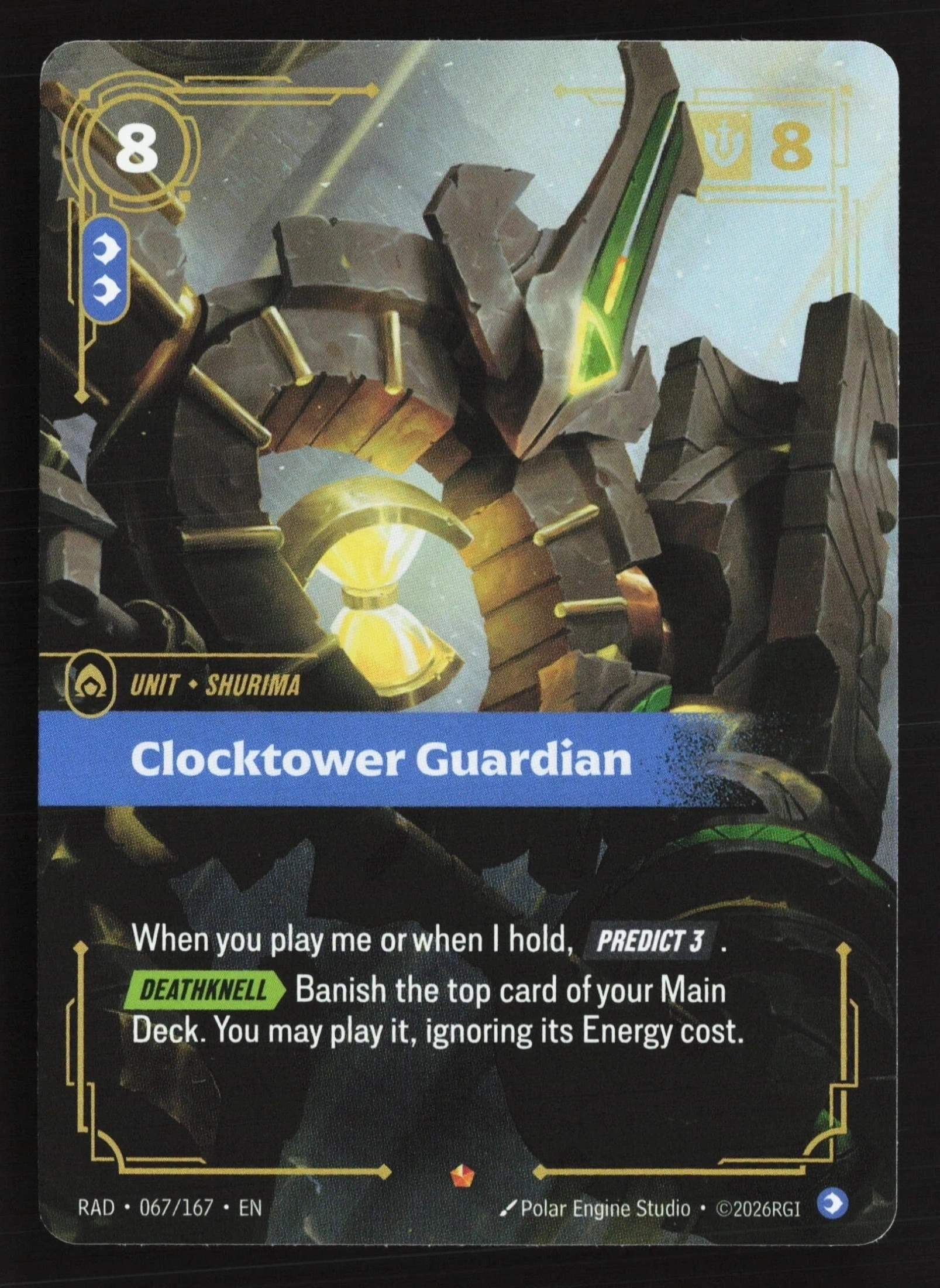 Clocktower Guardian (RAD 067) — Voorkant