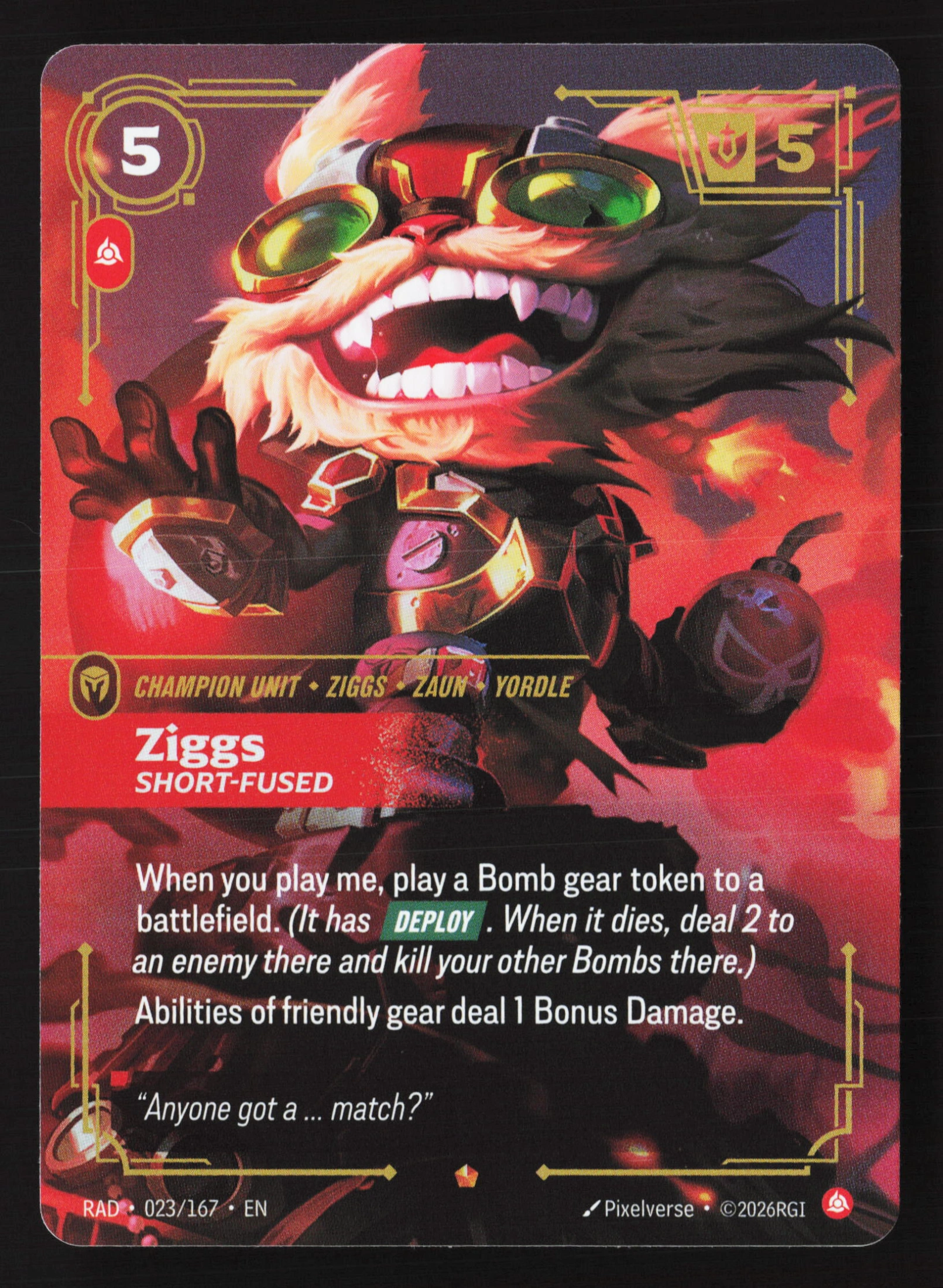 Ziggs, Short-fused (RAD 023) — Voorkant