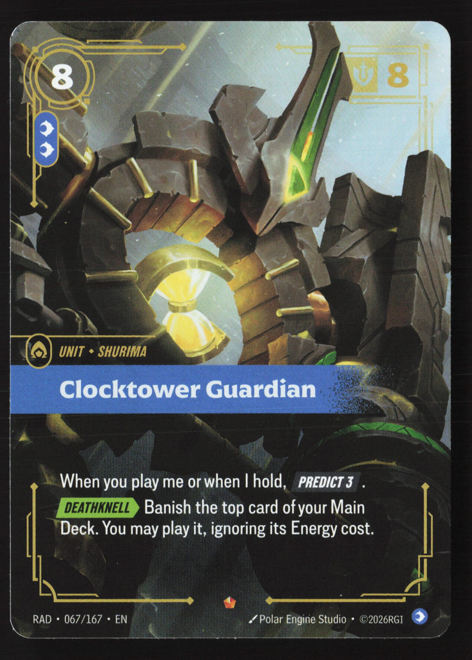 Clocktower Guardian (RAD 067) — Voorkant