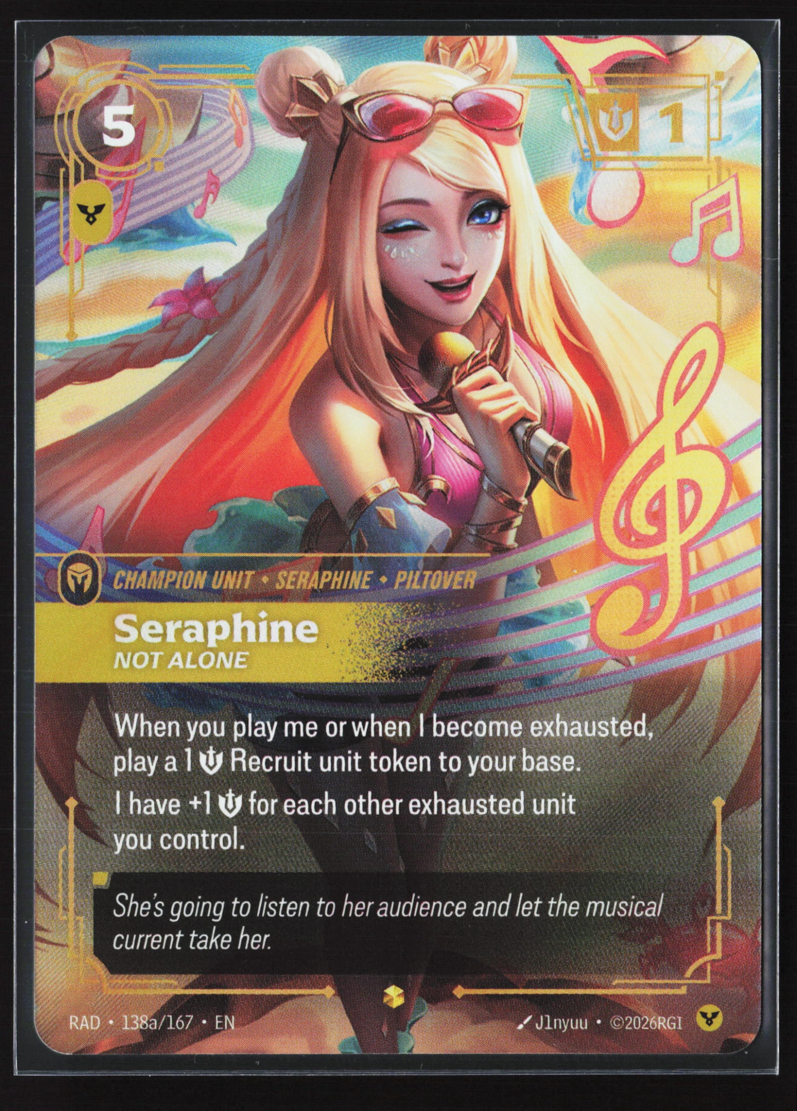 Seraphine, Not Alone (RAD 138a) — Voorkant