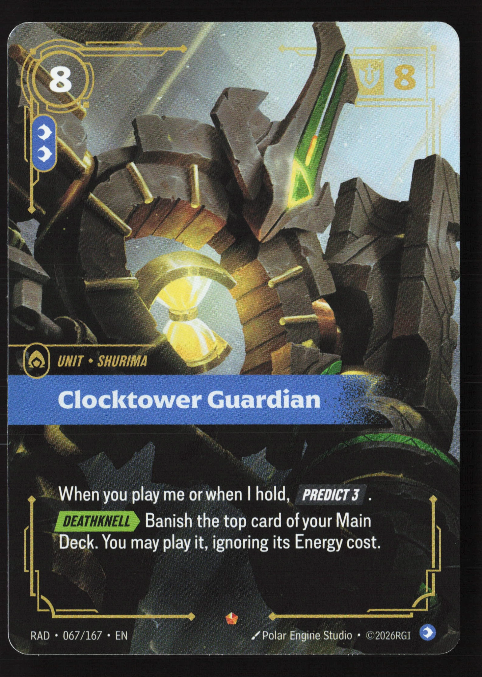 Clocktower Guardian (RAD 067) — Voorkant