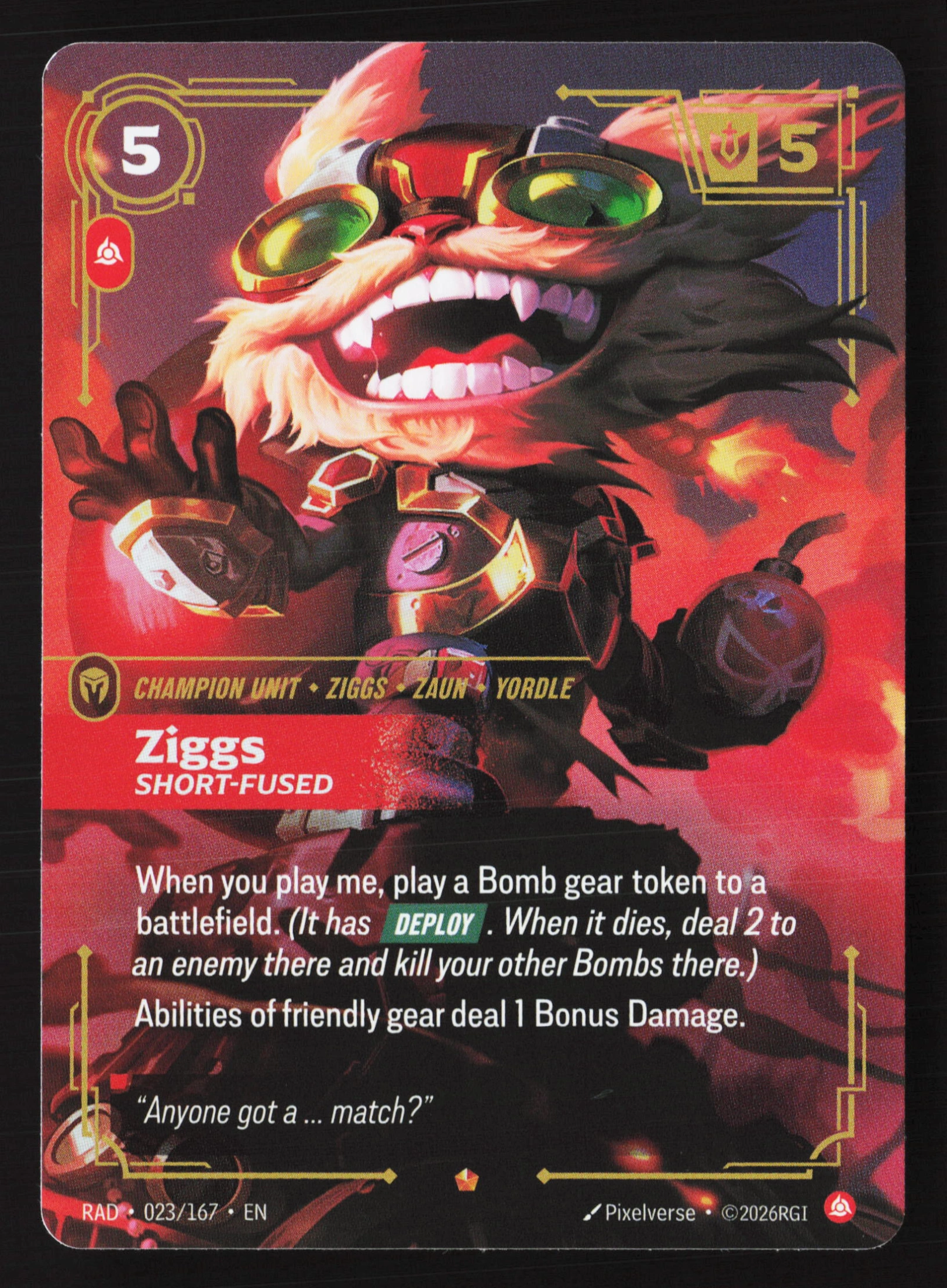 Ziggs, Short-fused (RAD 023) — Voorkant