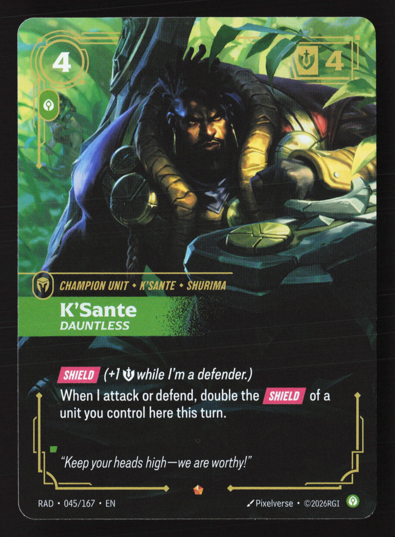 K'sante, Dauntless (RAD 045) — Voorkant