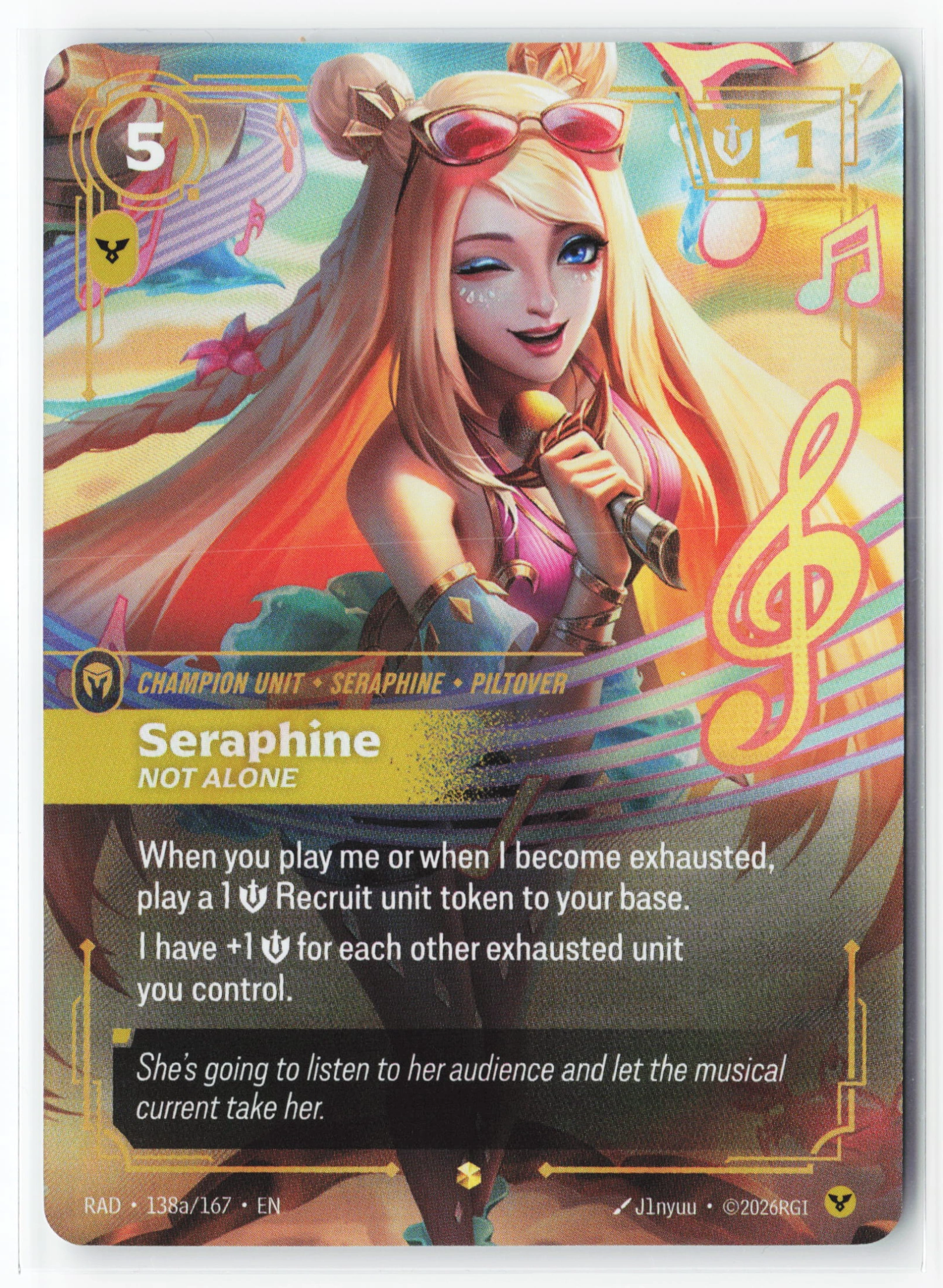 Seraphine, Not Alone (RAD 138a) — Voorkant