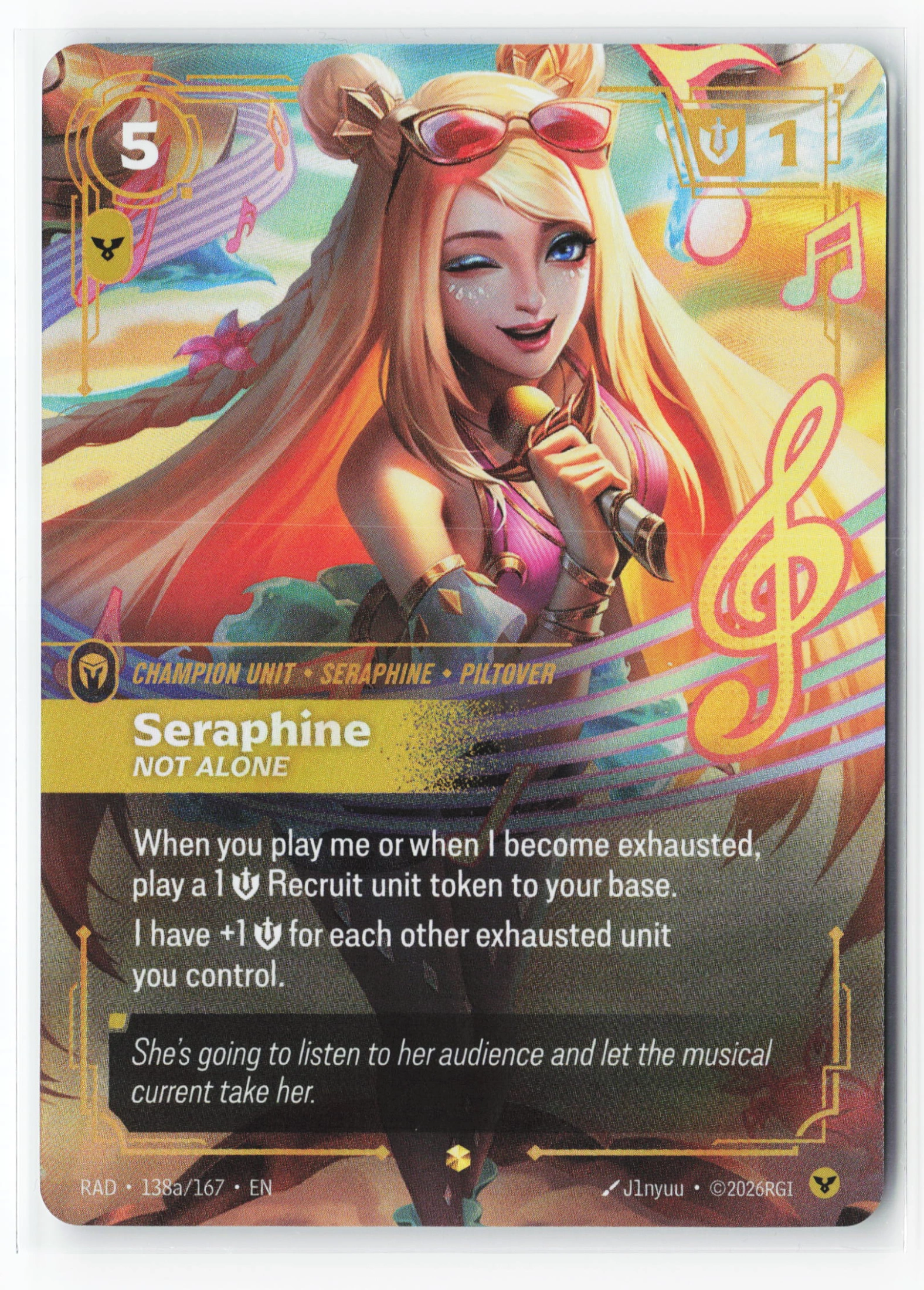 Seraphine, Not Alone (RAD 138a) — Voorkant