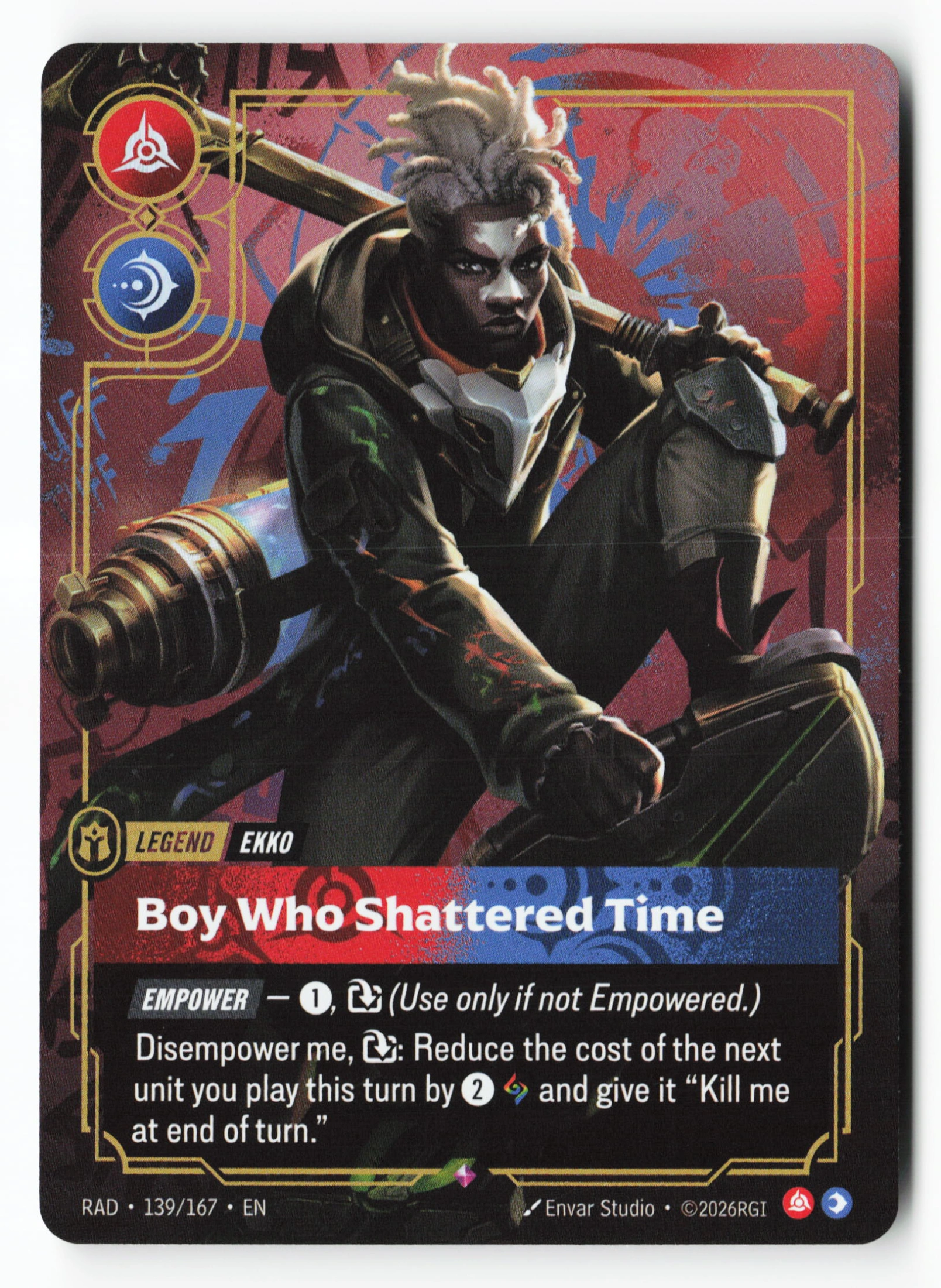 Boy Who Shattered Time (RAD 139) — Voorkant