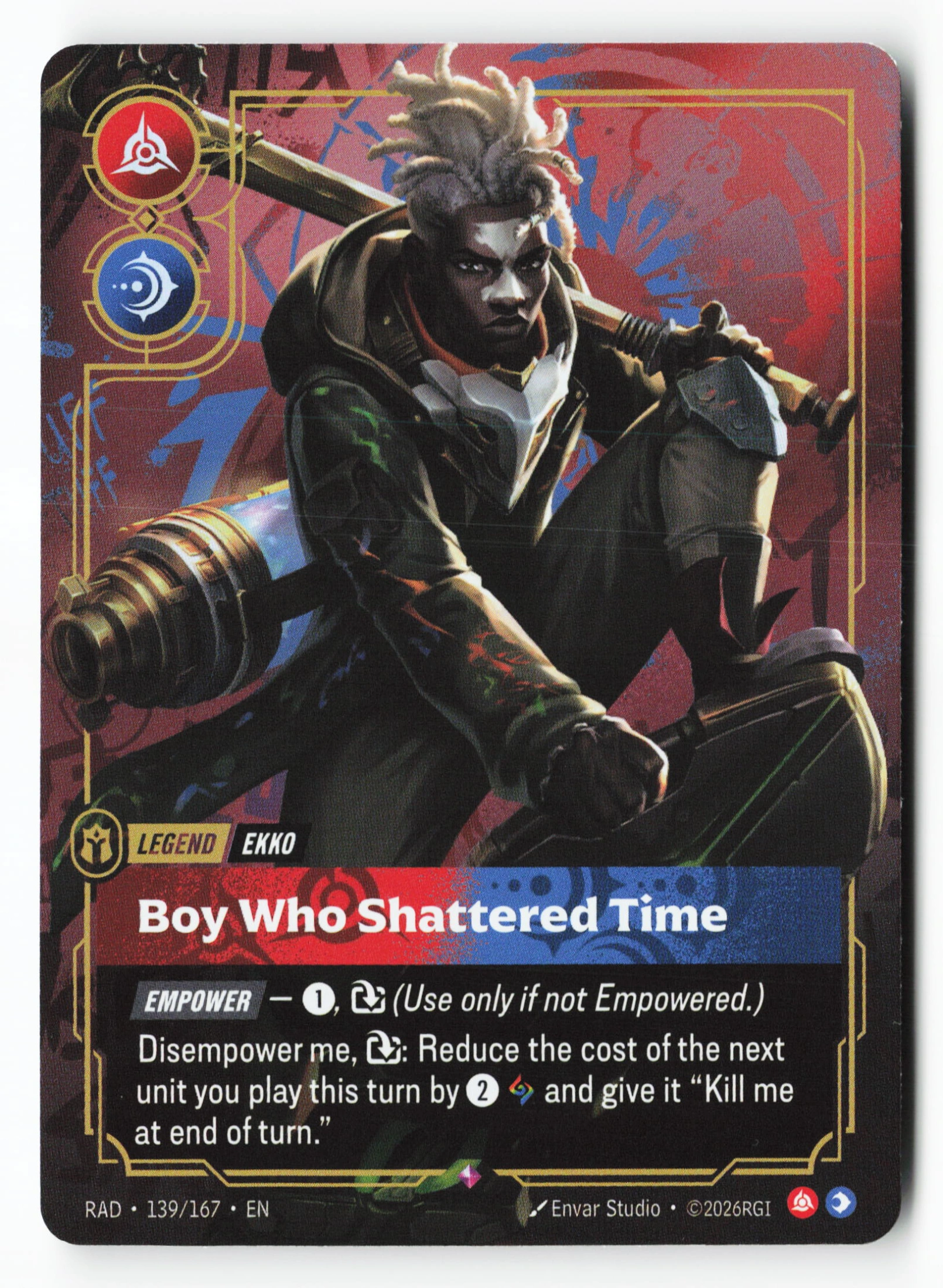 Boy Who Shattered Time (RAD 139) — Voorkant