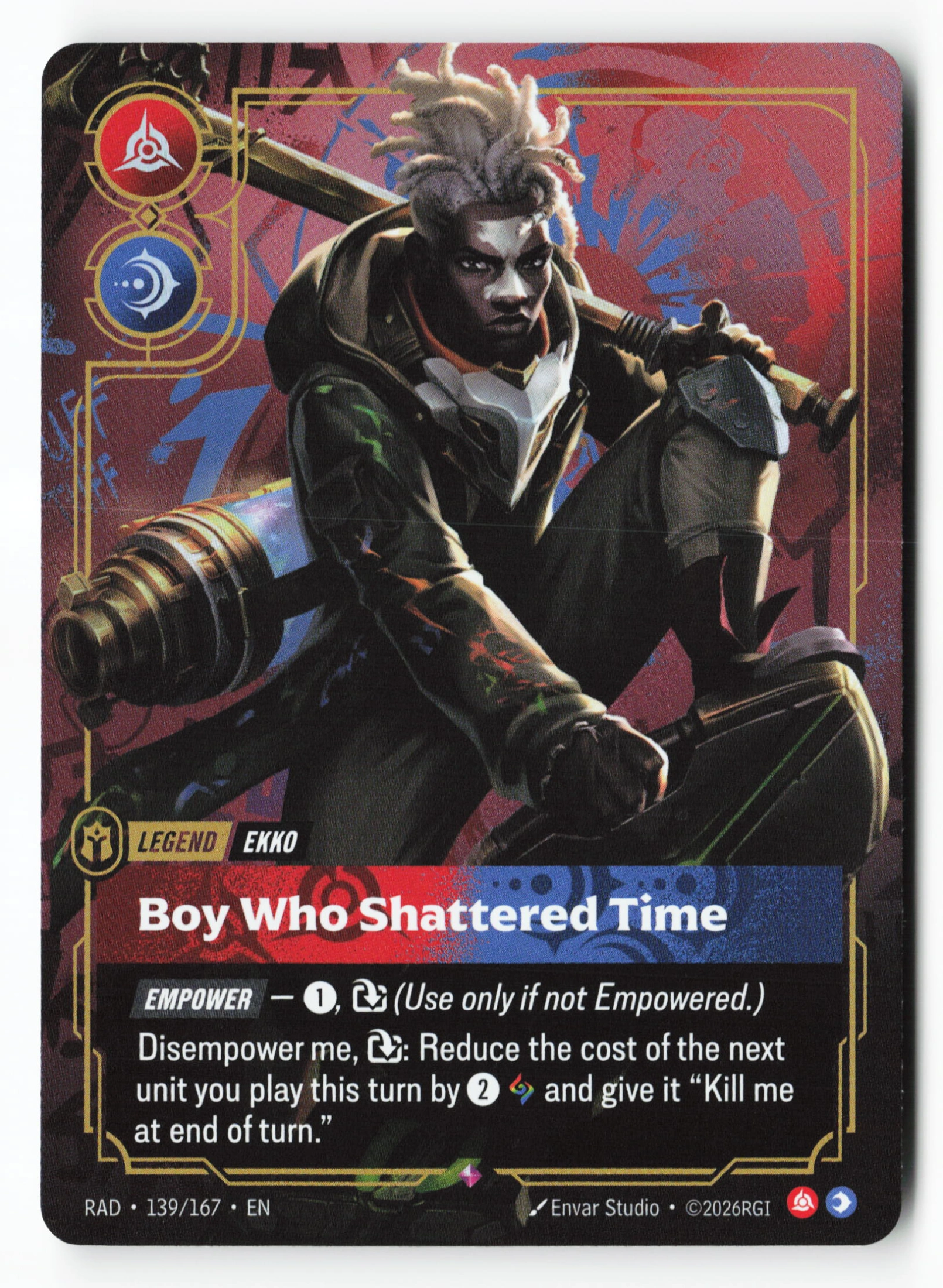 Boy Who Shattered Time (RAD 139) — Voorkant